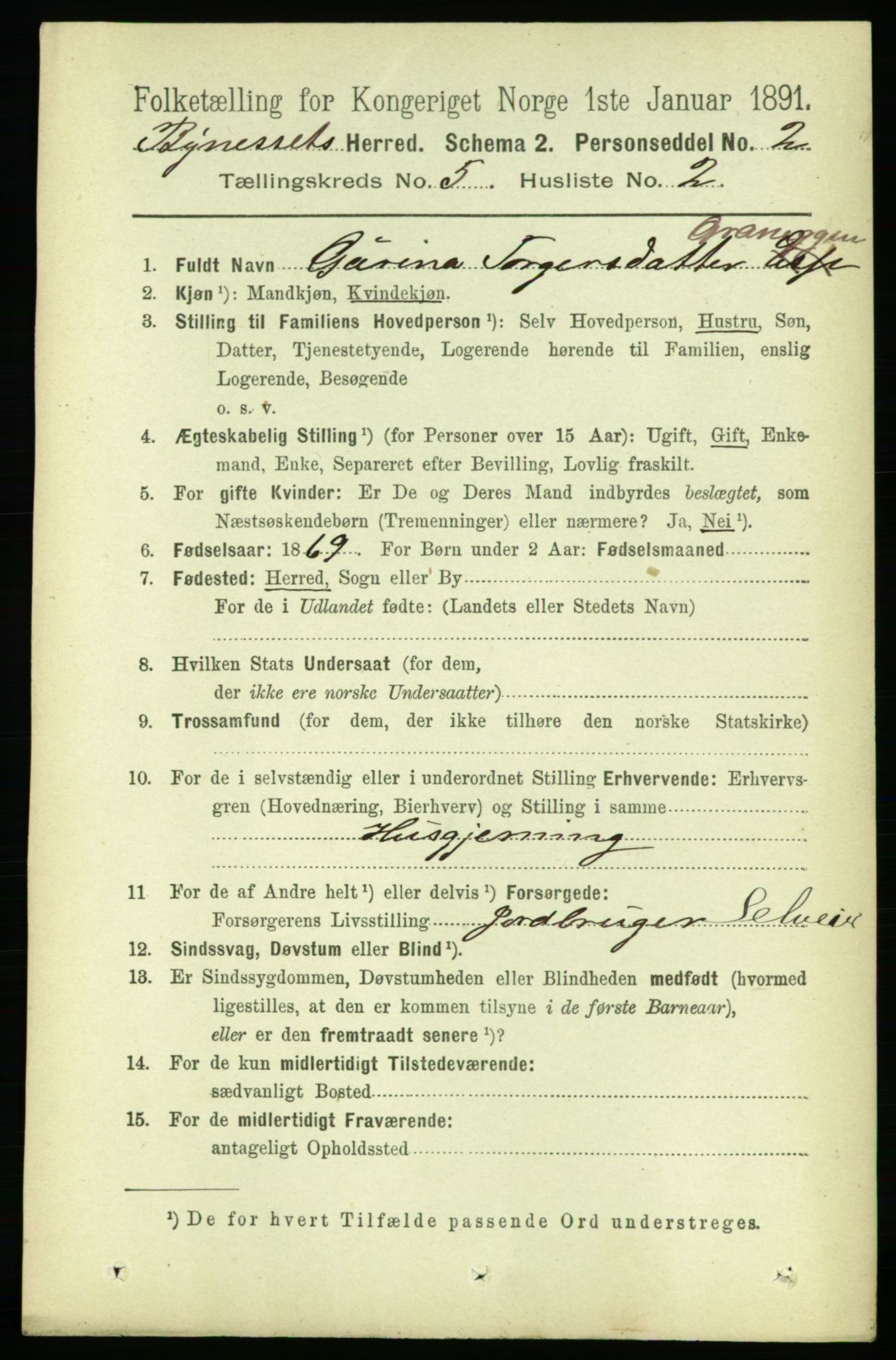 RA, 1891 census for 1655 Byneset, 1891, p. 2047