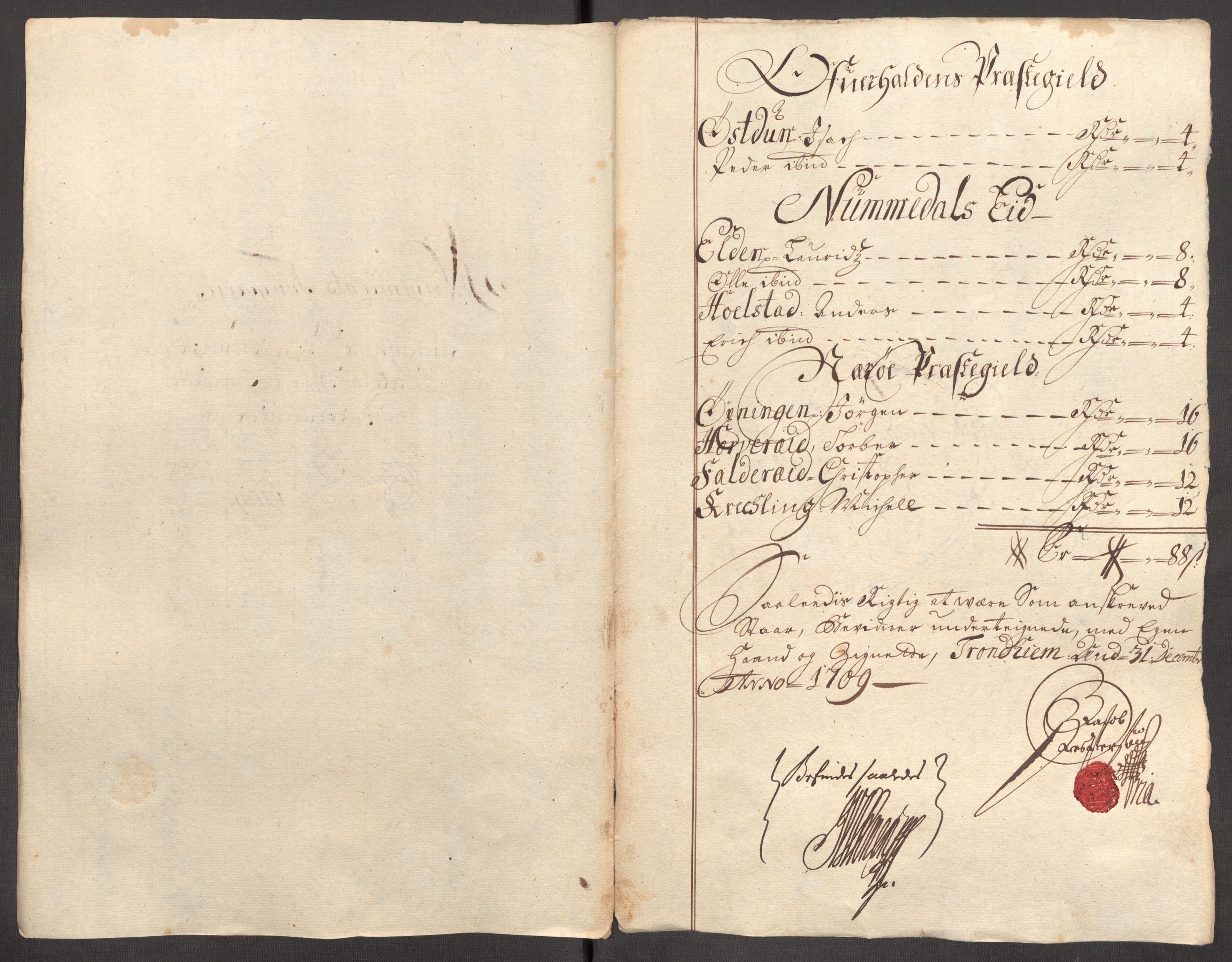 Rentekammeret inntil 1814, Reviderte regnskaper, Fogderegnskap, RA/EA-4092/R64/L4431: Fogderegnskap Namdal, 1709-1710, p. 120