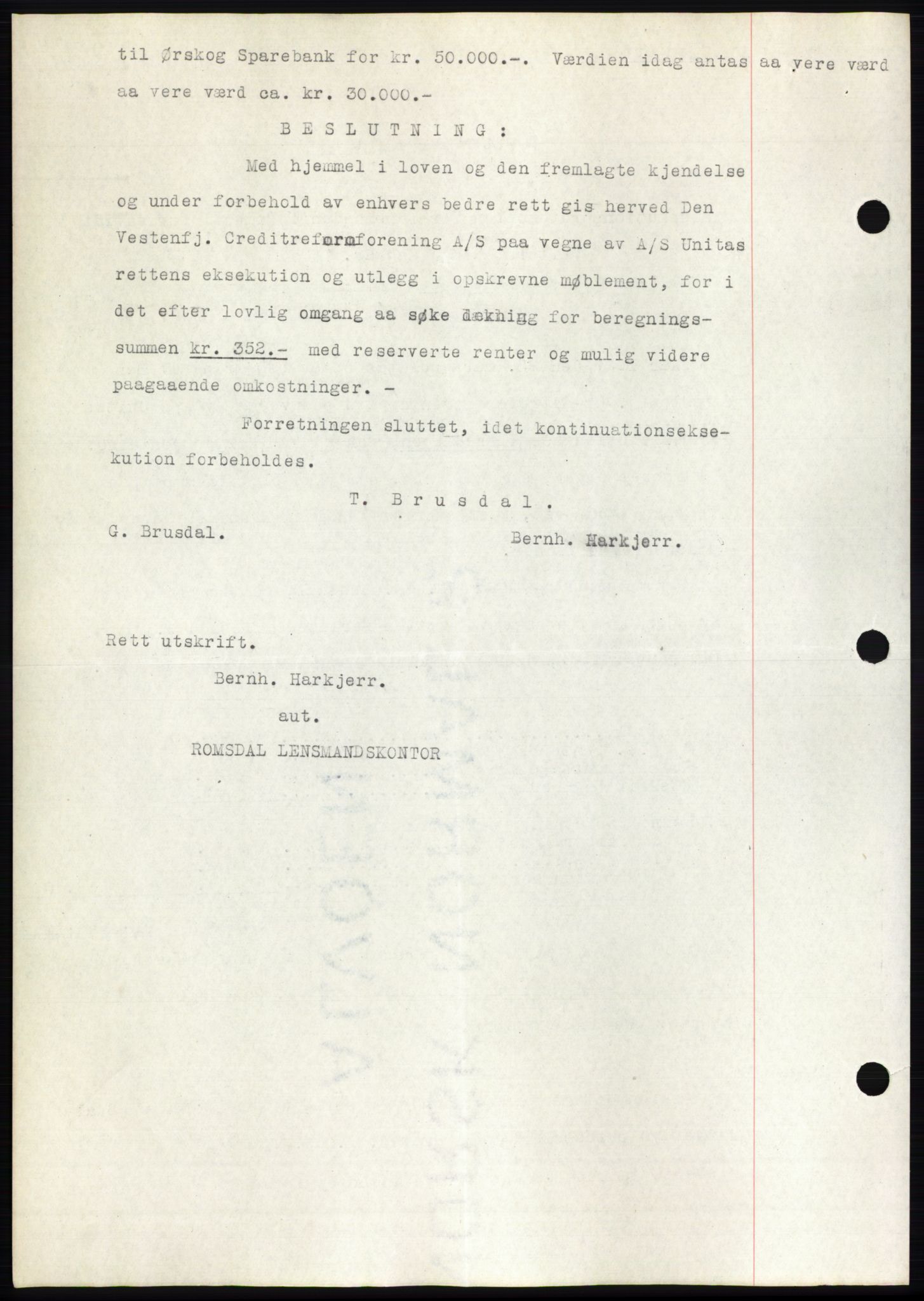 Romsdal sorenskriveri, AV/SAT-A-4149/1/2/2C/L0052: Mortgage book no. 46, 1927-1927, Deed date: 01.04.1927