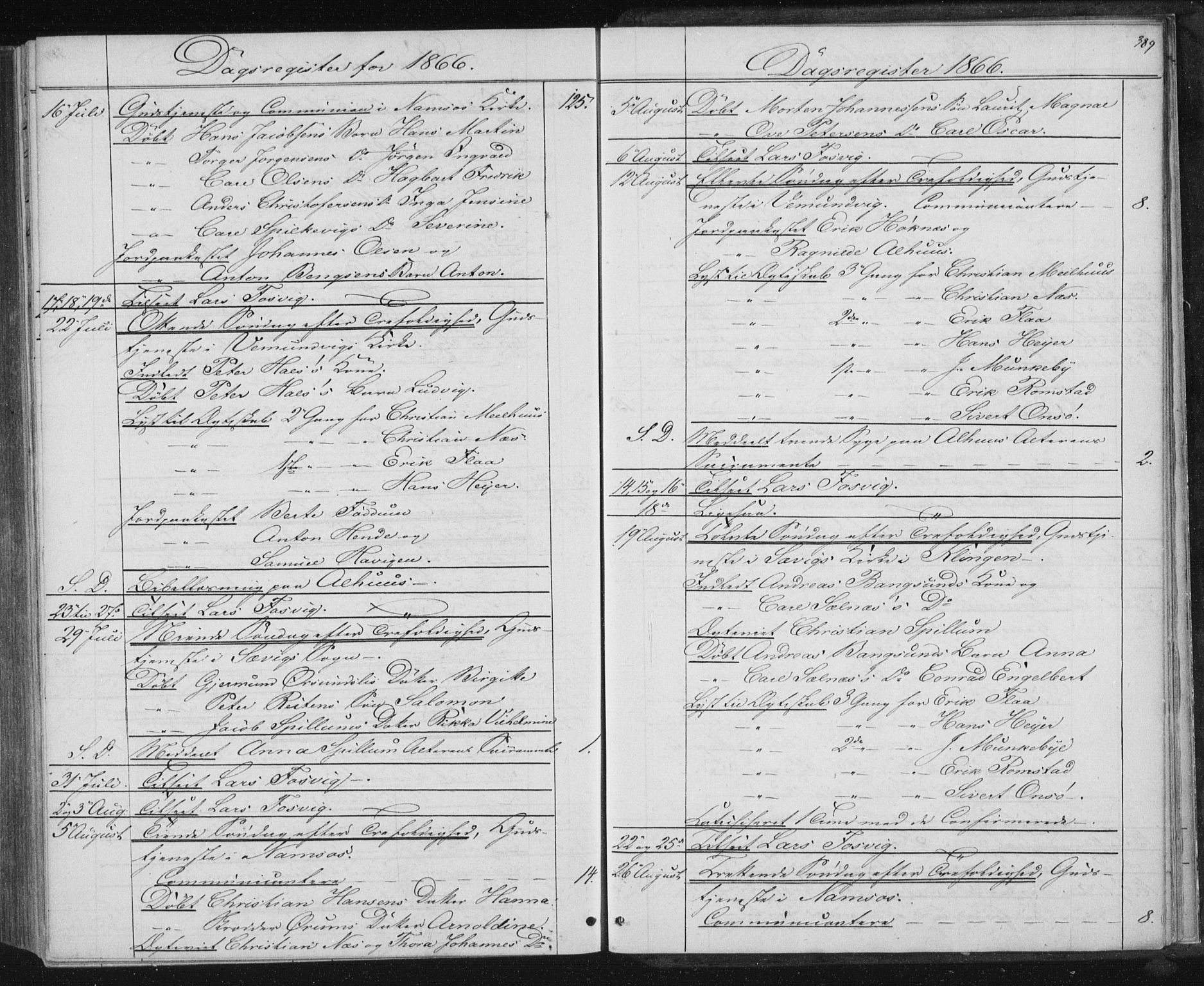 Ministerialprotokoller, klokkerbøker og fødselsregistre - Nord-Trøndelag, AV/SAT-A-1458/768/L0570: Parish register (official) no. 768A05, 1865-1874, p. 389