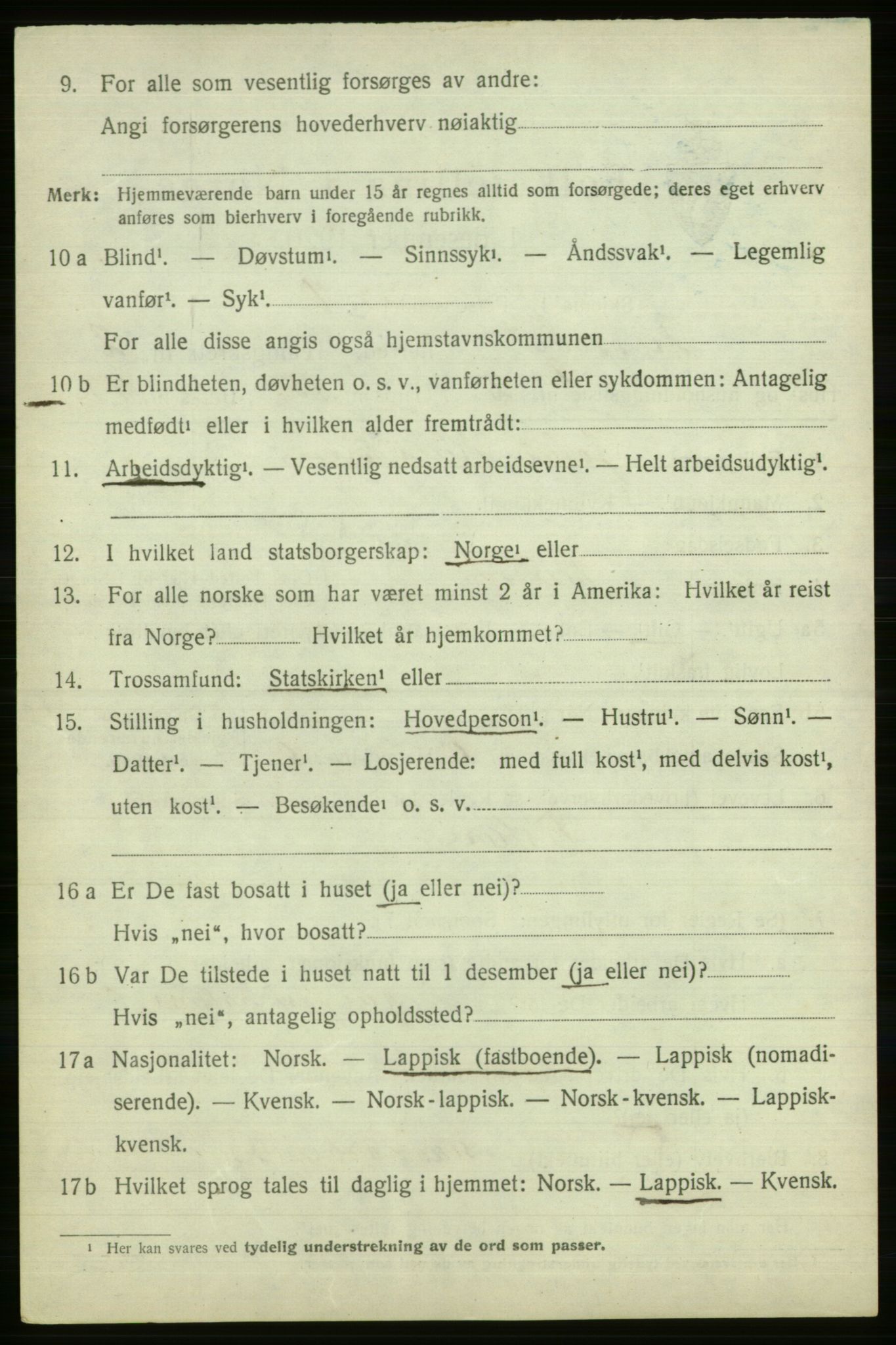 SATØ, 1920 census for Nesseby, 1920, p. 921