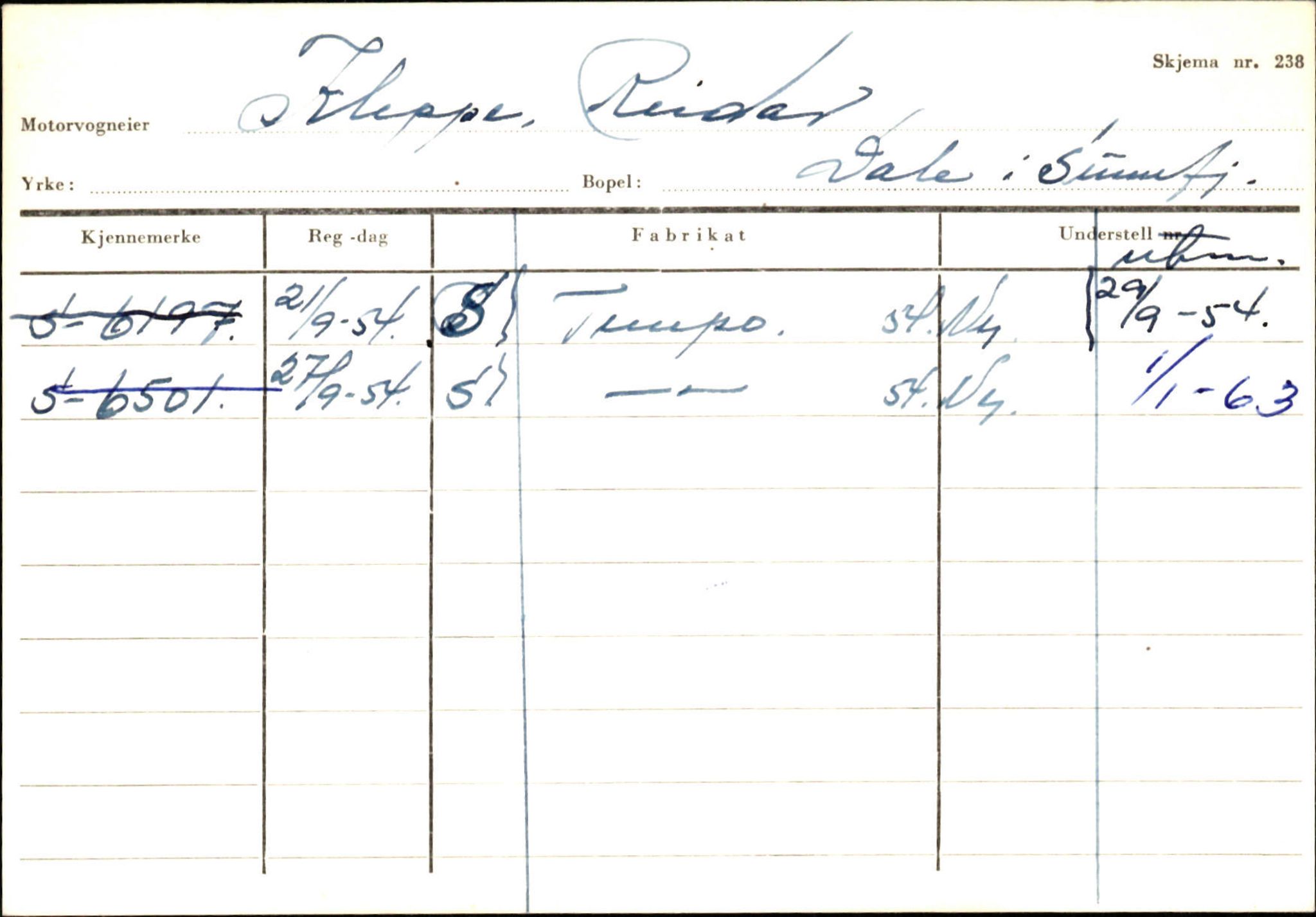 Statens vegvesen, Sogn og Fjordane vegkontor, AV/SAB-A-5301/4/F/L0125: Eigarregister Sogndal V-Å. Aurland A-Å. Fjaler A-N, 1945-1975, p. 2315