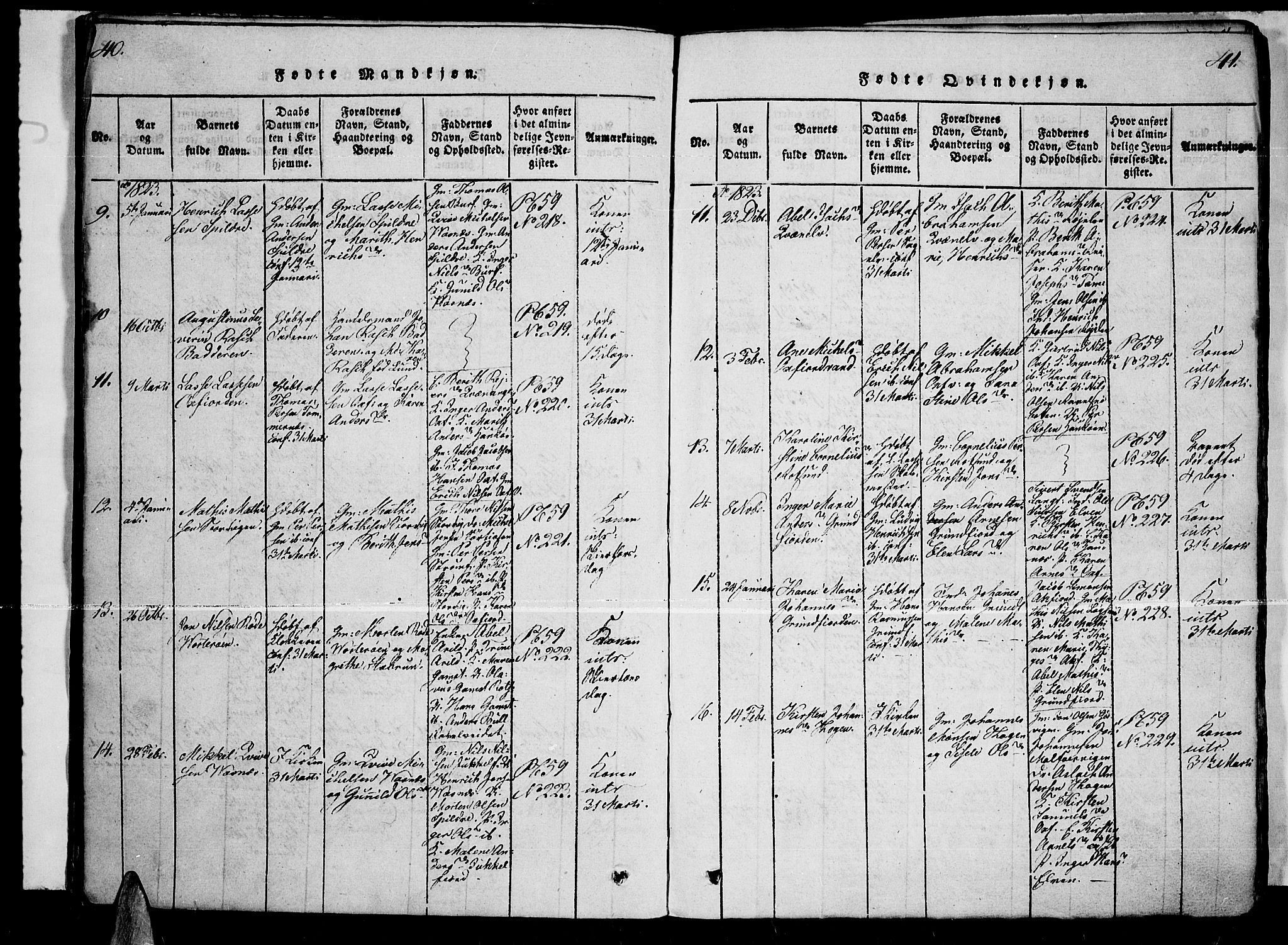 Skjervøy sokneprestkontor, AV/SATØ-S-1300/H/Ha/Haa/L0004kirke: Parish register (official) no. 4, 1820-1838, p. 40-41