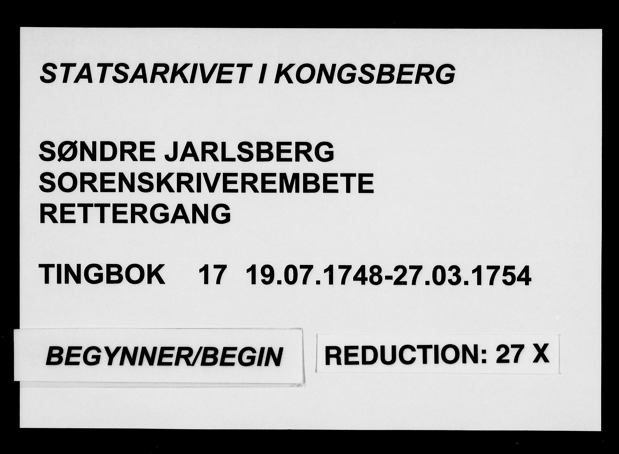 Søndre Jarlsberg sorenskriveri, SAKO/A-129/F/Fa/L0017: Tingbok, 1748-1754