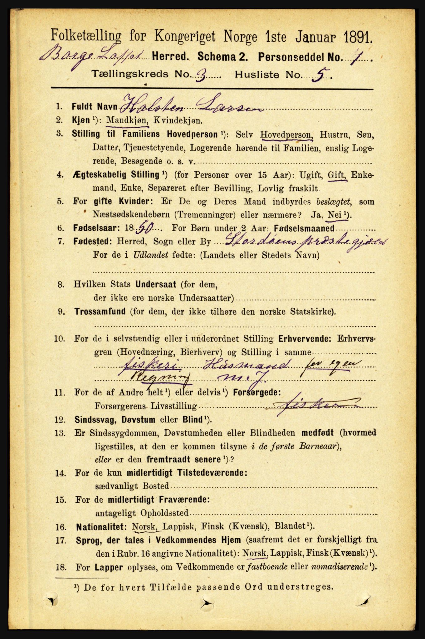 RA, 1891 census for 1862 Borge, 1891, p. 1569