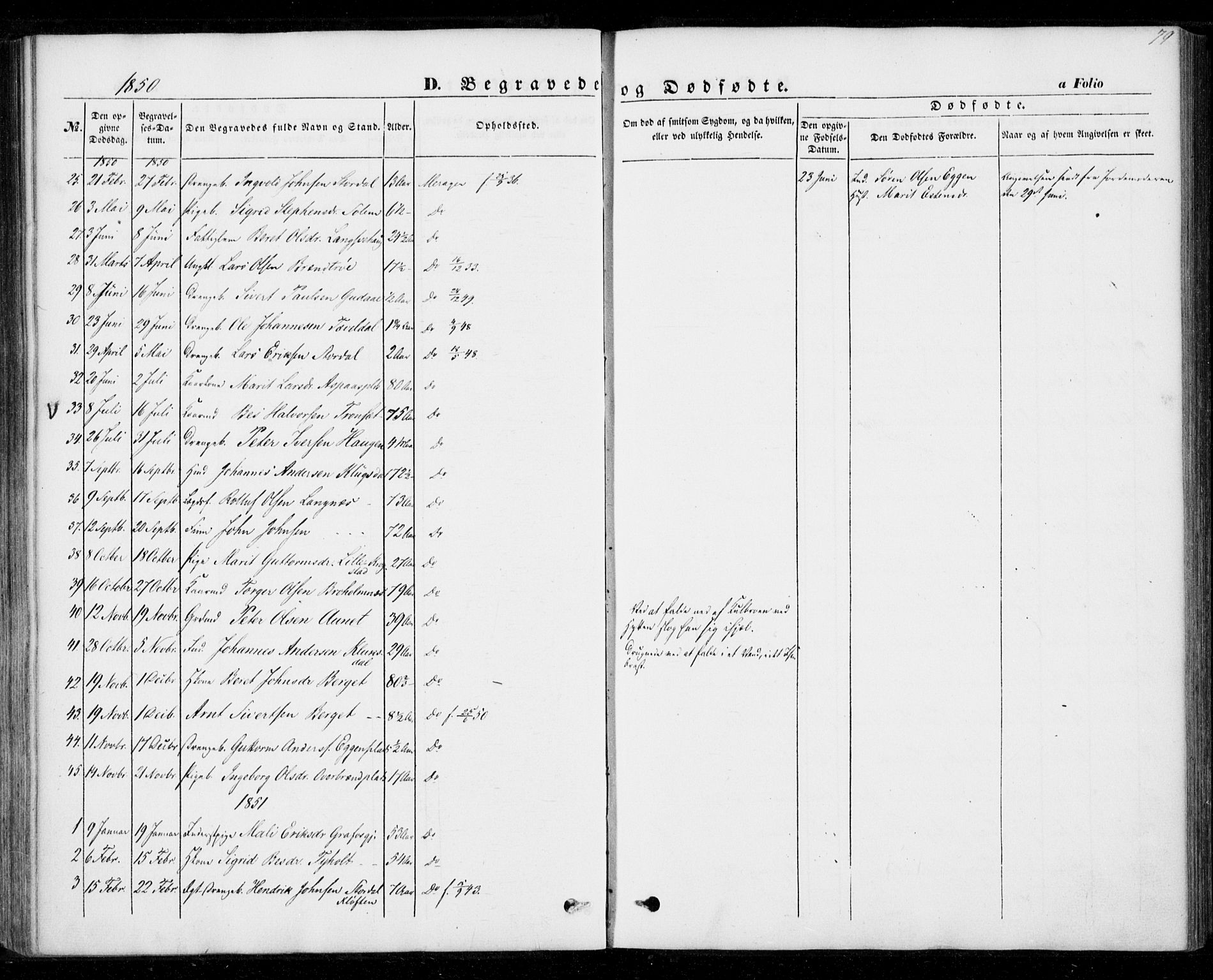 Ministerialprotokoller, klokkerbøker og fødselsregistre - Nord-Trøndelag, SAT/A-1458/706/L0040: Parish register (official) no. 706A01, 1850-1861, p. 79