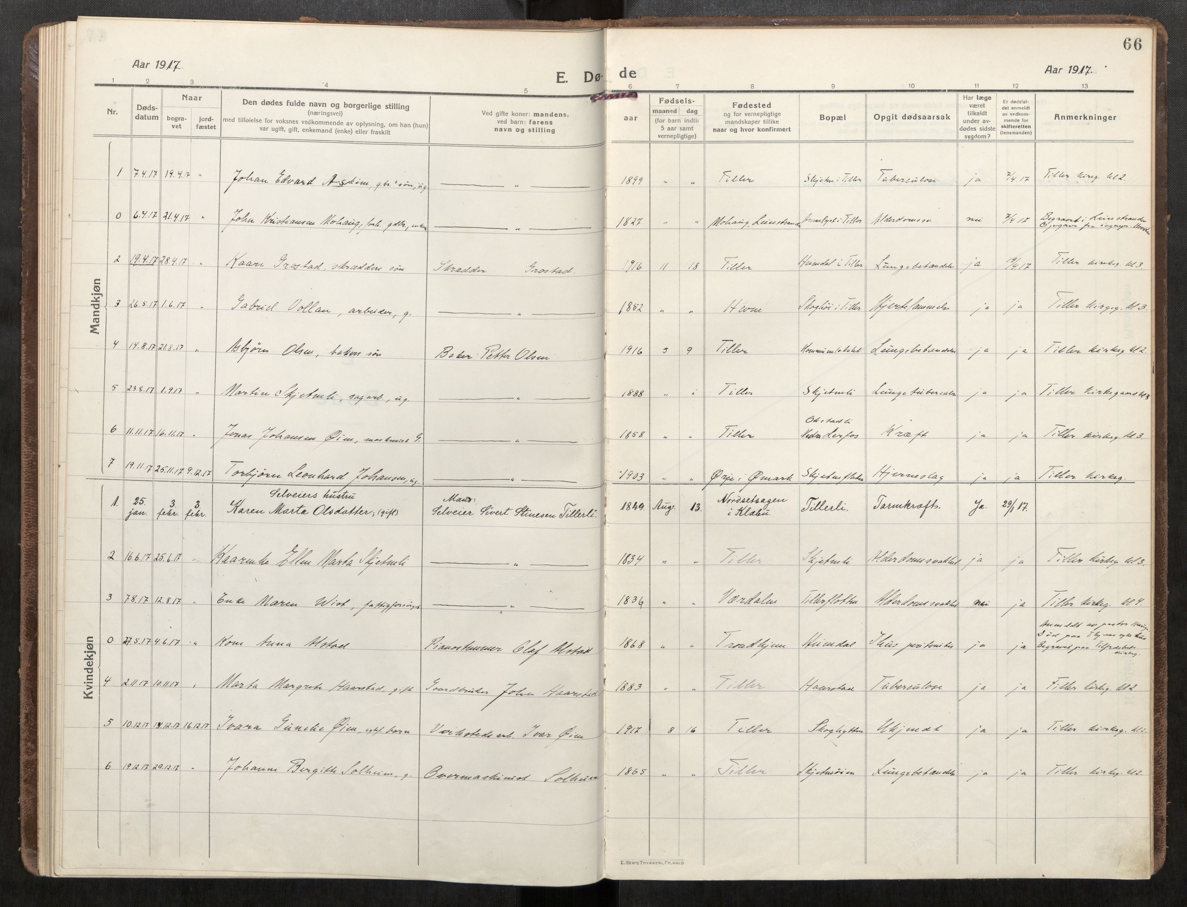 Klæbu sokneprestkontor, AV/SAT-A-1112: Parish register (official) no. 3, 1917-1924, p. 66