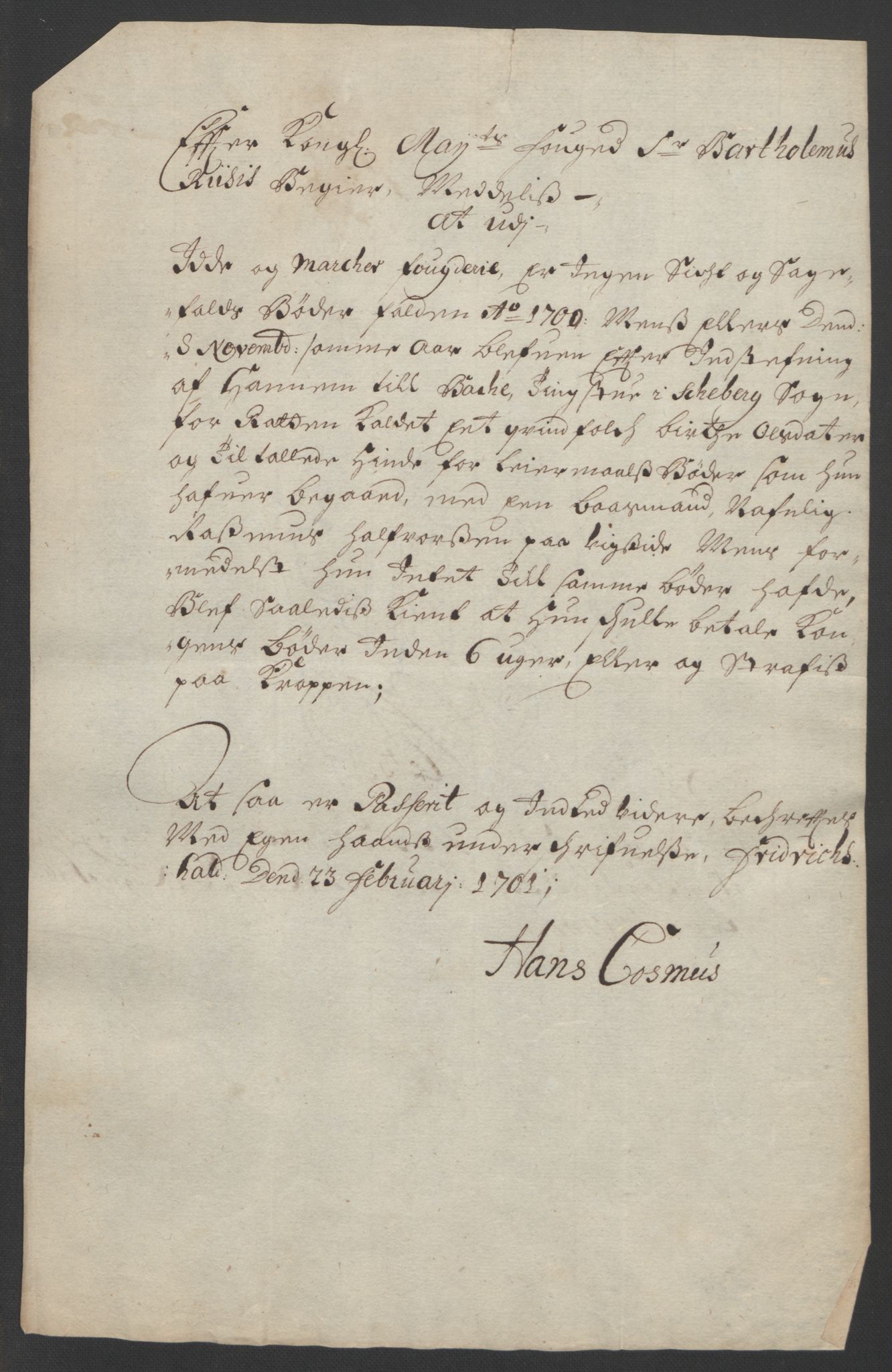 Rentekammeret inntil 1814, Reviderte regnskaper, Fogderegnskap, AV/RA-EA-4092/R01/L0015: Fogderegnskap Idd og Marker, 1700-1701, p. 54