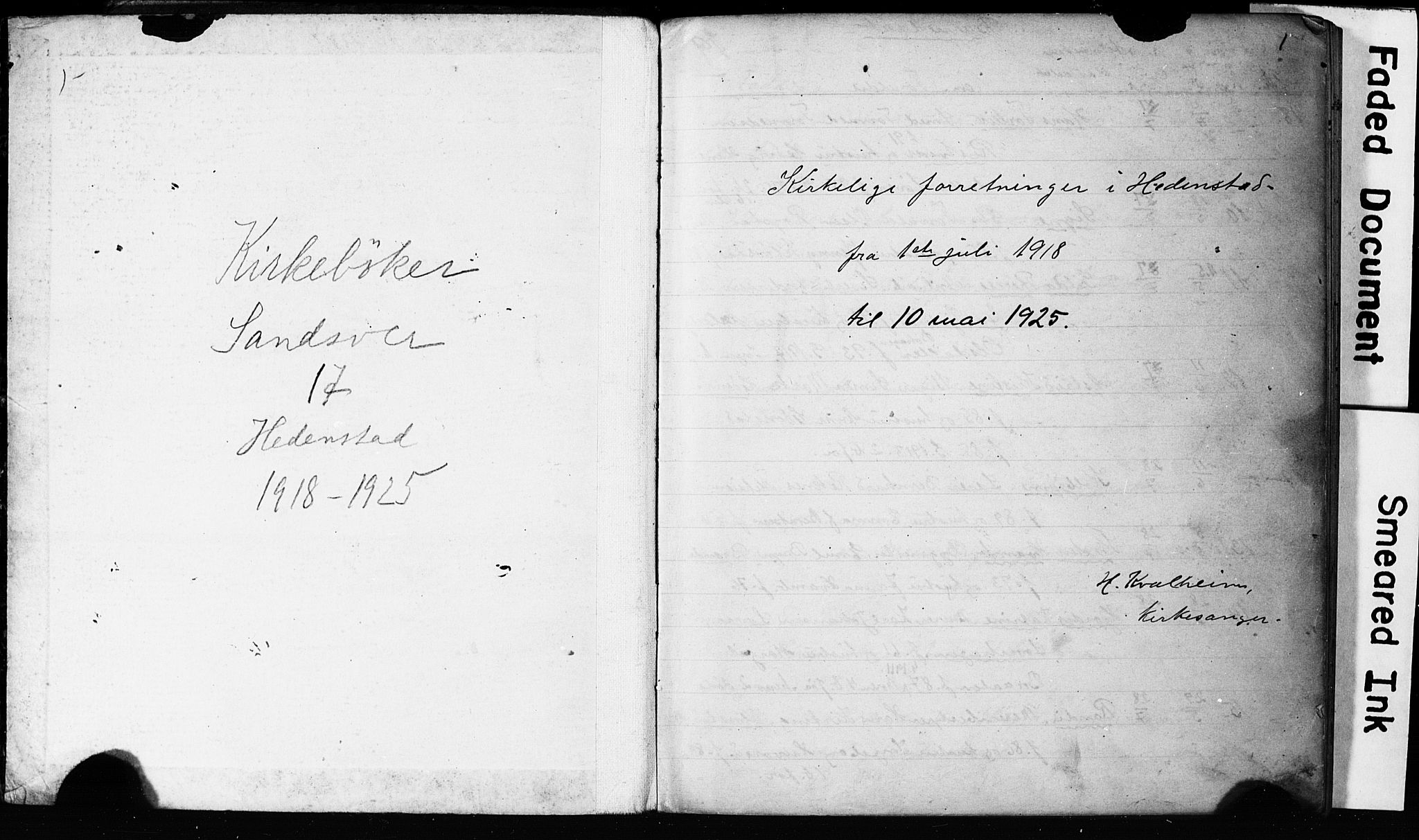Sandsvær kirkebøker, SAKO/A-244/G/Gd/L0004b: Parish register (copy) no. IV 4B, 1918-1925, p. 1