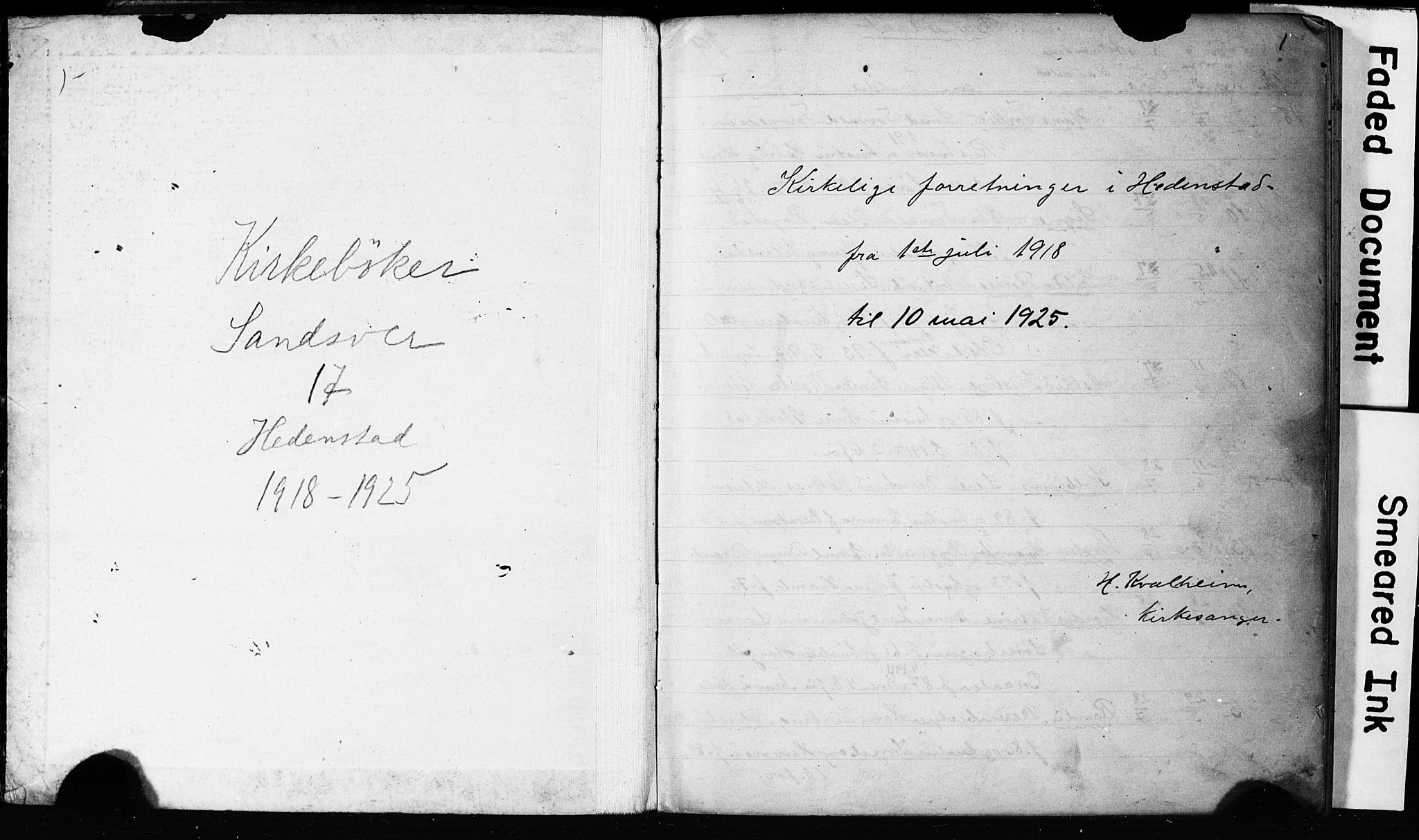 Sandsvær kirkebøker, AV/SAKO-A-244/G/Gd/L0004b: Parish register (copy) no. IV 4B, 1918-1925, p. 1