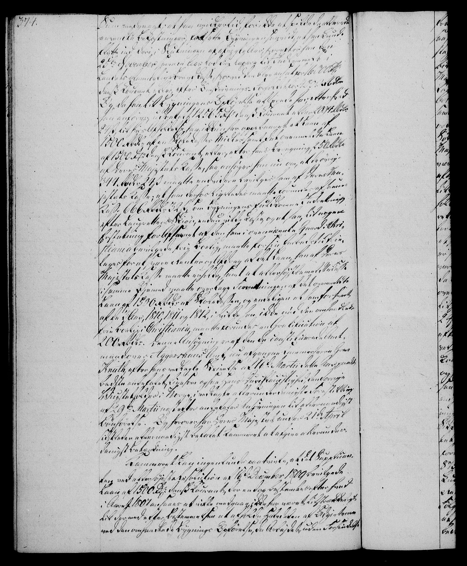 Rentekammeret, Kammerkanselliet, RA/EA-3111/G/Gg/Gga/L0020: Norsk ekspedisjonsprotokoll med register (merket RK 53.20), 1811-1814, p. 374