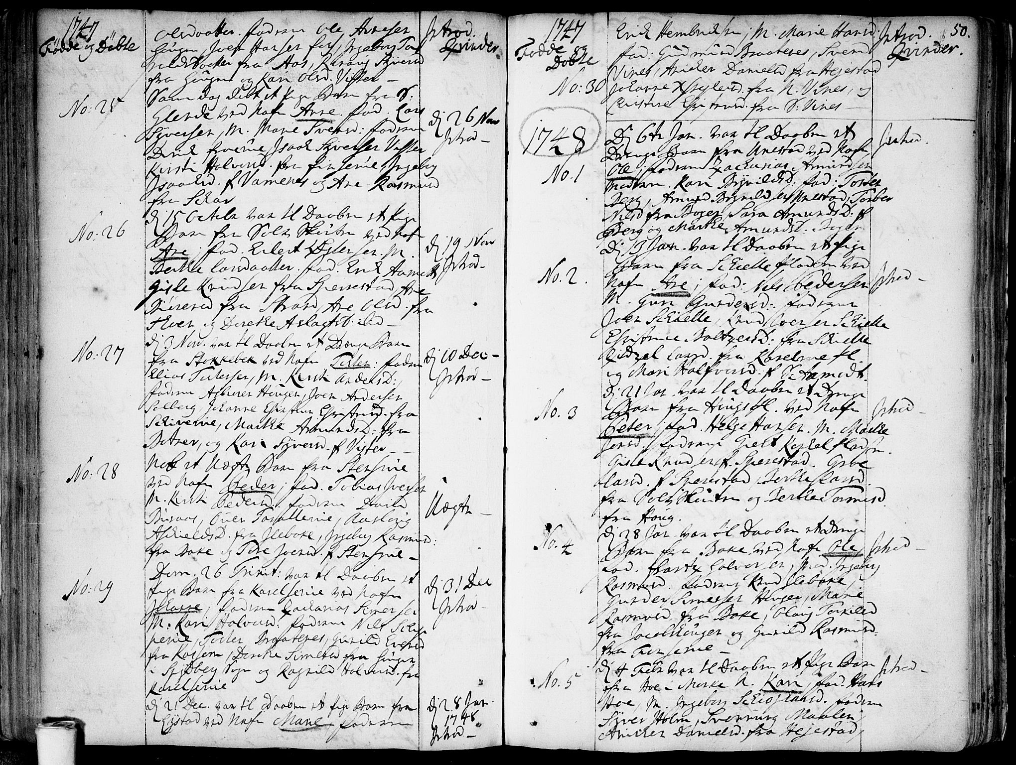 Skiptvet prestekontor Kirkebøker, SAO/A-20009/F/Fa/L0002: Parish register (official) no. 2, 1734-1759, p. 50