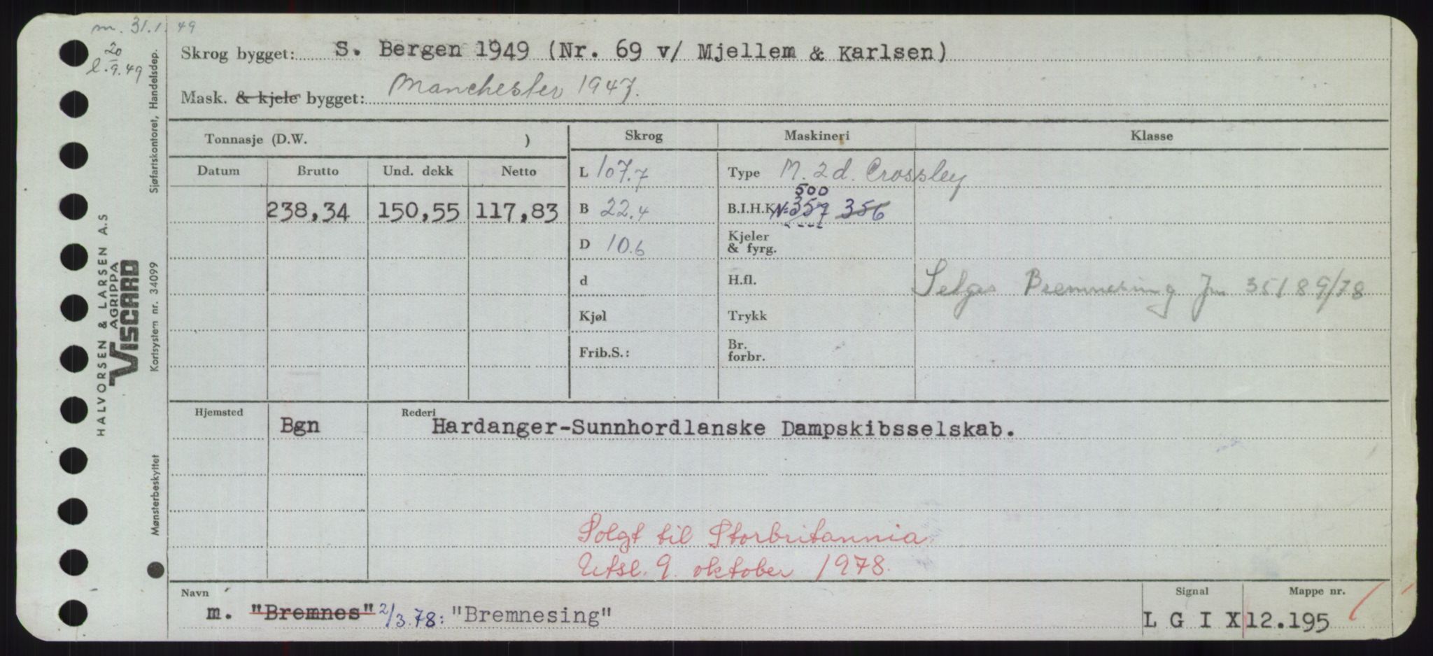 Sjøfartsdirektoratet med forløpere, Skipsmålingen, RA/S-1627/H/Hd/L0005: Fartøy, Br-Byg, p. 221