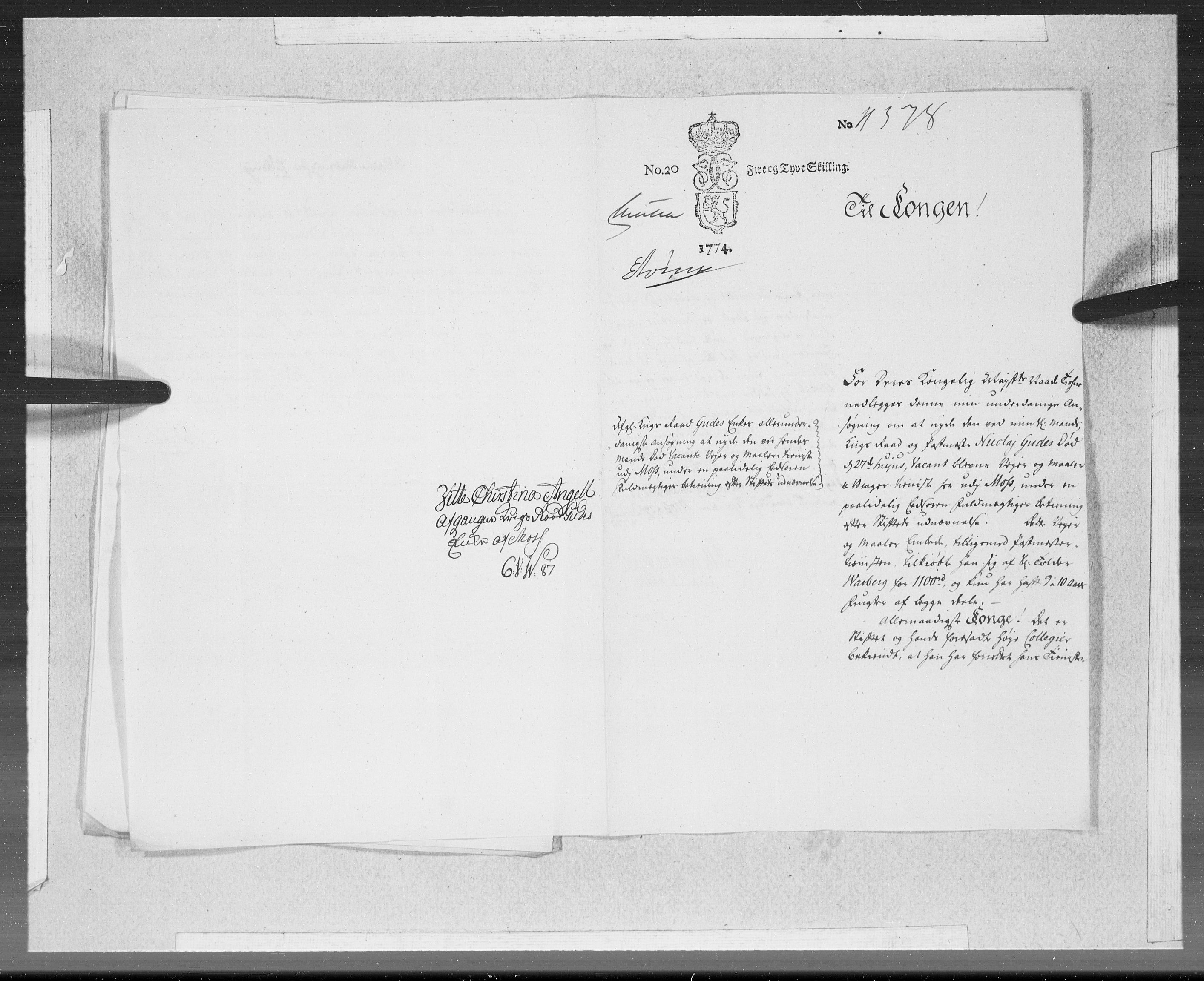 Danske Kanselli 1572-1799, AV/RA-EA-3023/F/Fc/Fcc/Fcca/L0216: Norske innlegg 1572-1799, 1775, p. 250