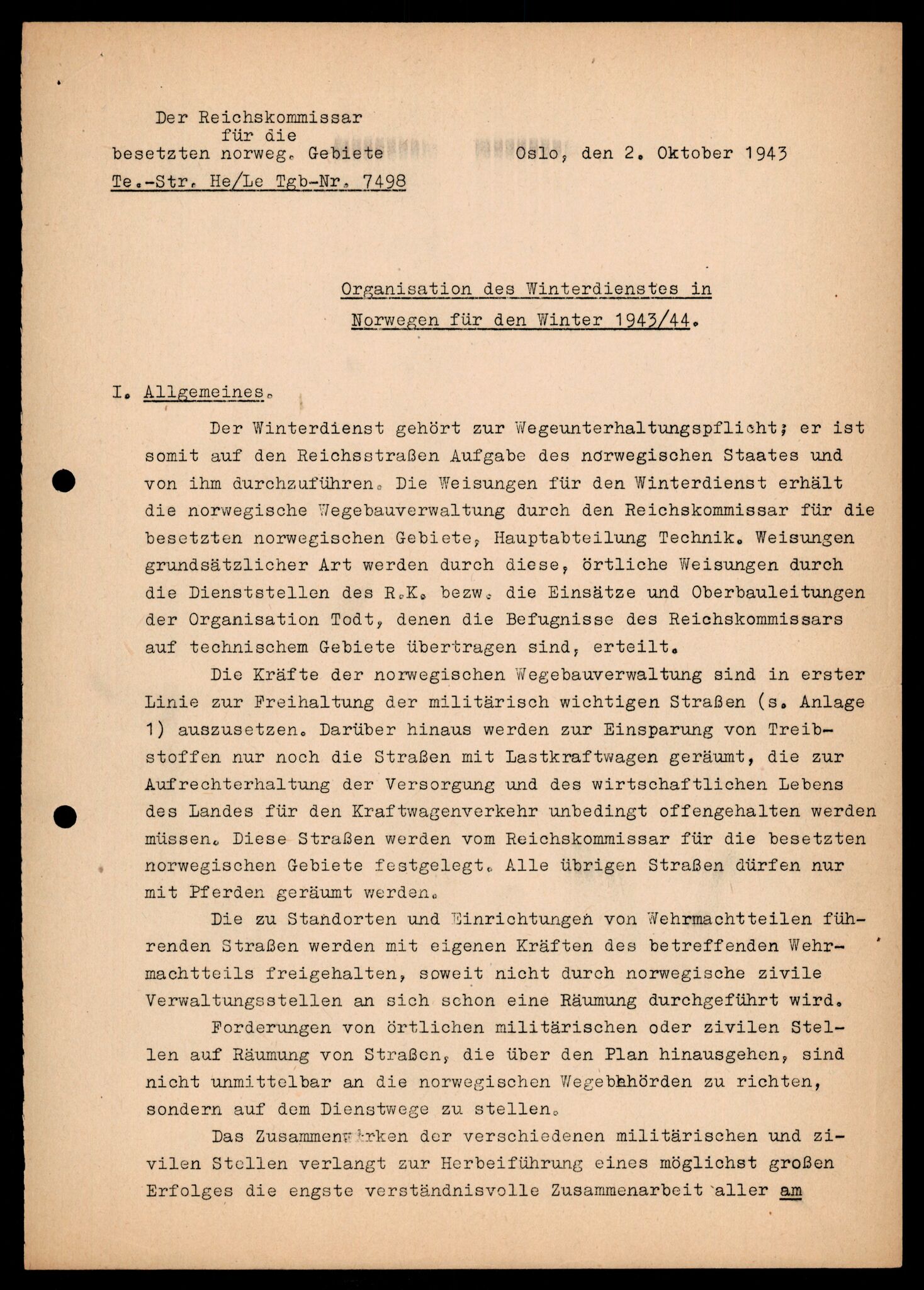 Forsvarets Overkommando. 2 kontor. Arkiv 11.4. Spredte tyske arkivsaker, AV/RA-RAFA-7031/D/Dar/Darb/L0002: Reichskommissariat, 1940-1945, p. 437