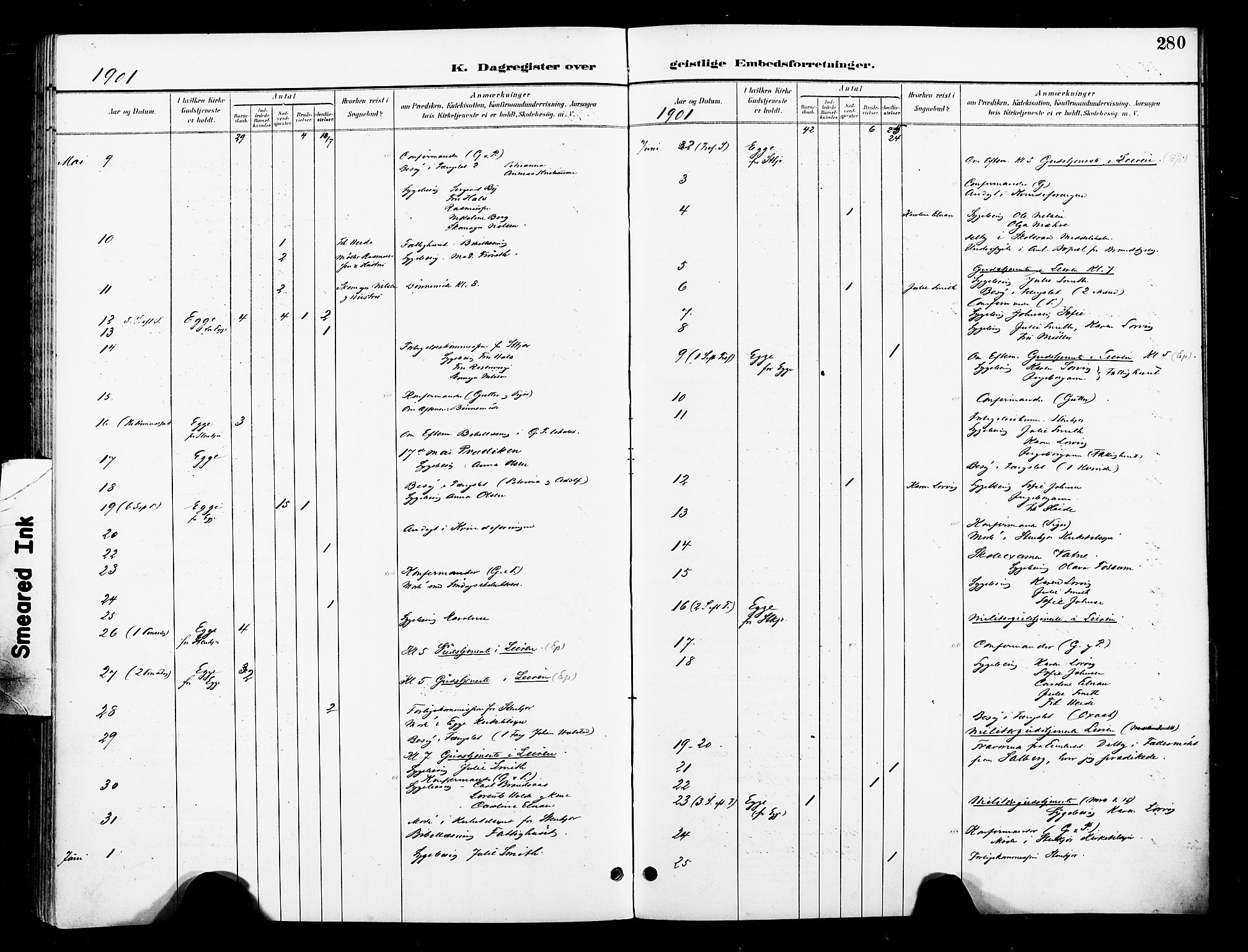 Ministerialprotokoller, klokkerbøker og fødselsregistre - Nord-Trøndelag, AV/SAT-A-1458/739/L0372: Parish register (official) no. 739A04, 1895-1903, p. 280