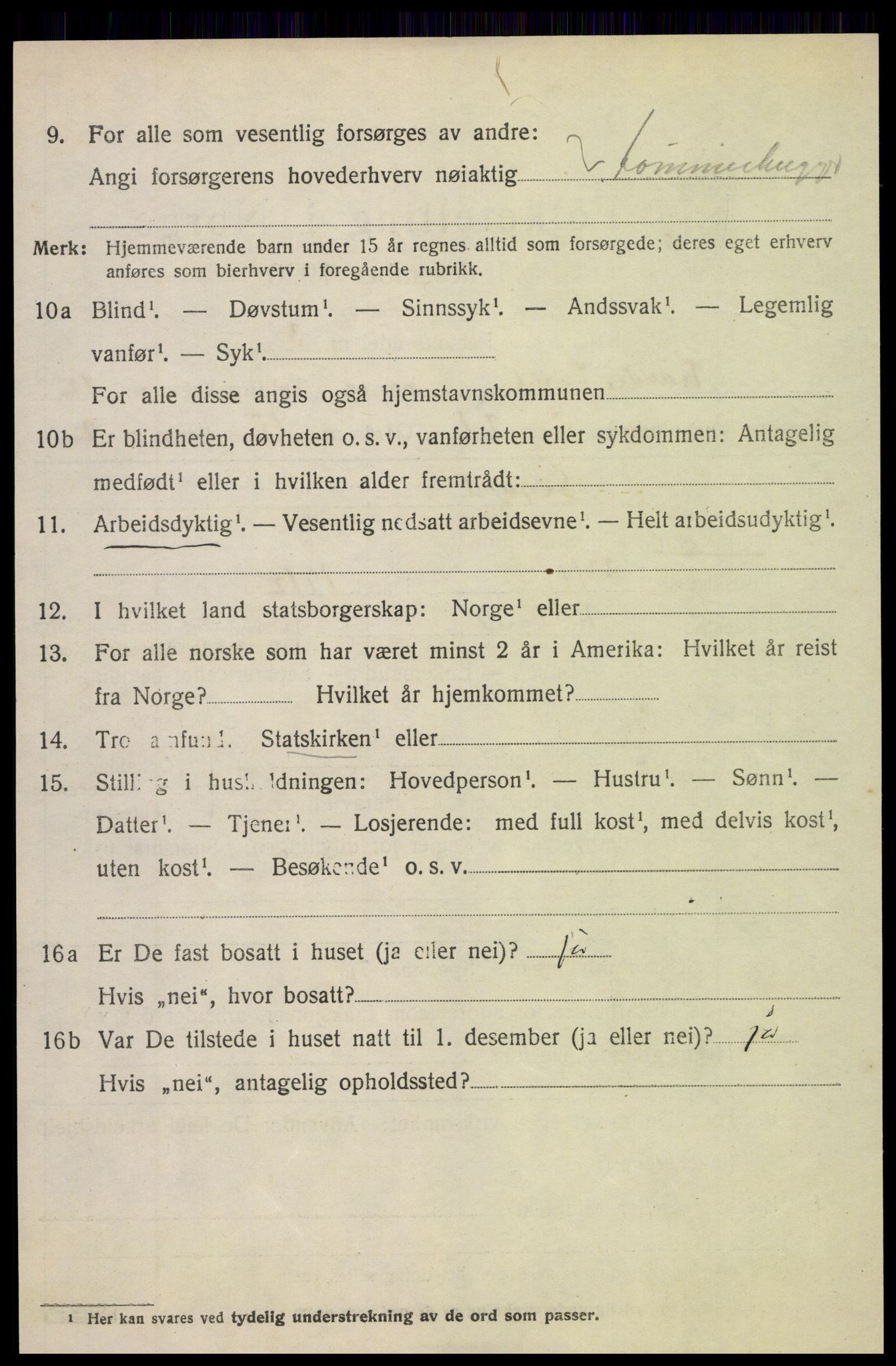 SAH, 1920 census for Nordre Land, 1920, p. 6097