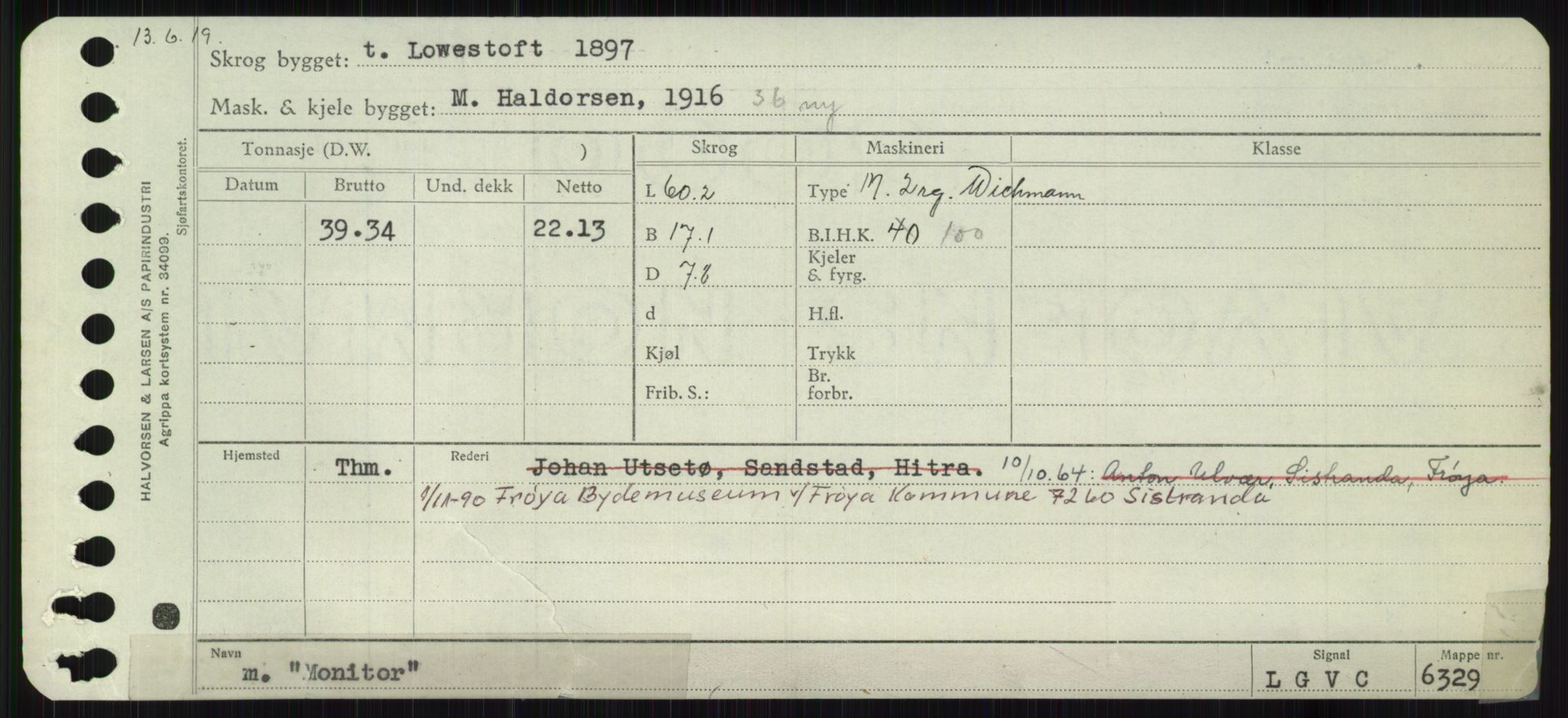 Sjøfartsdirektoratet med forløpere, Skipsmålingen, RA/S-1627/H/Ha/L0004/0001: Fartøy, Mas-R / Fartøy, Mas-Odd, p. 227