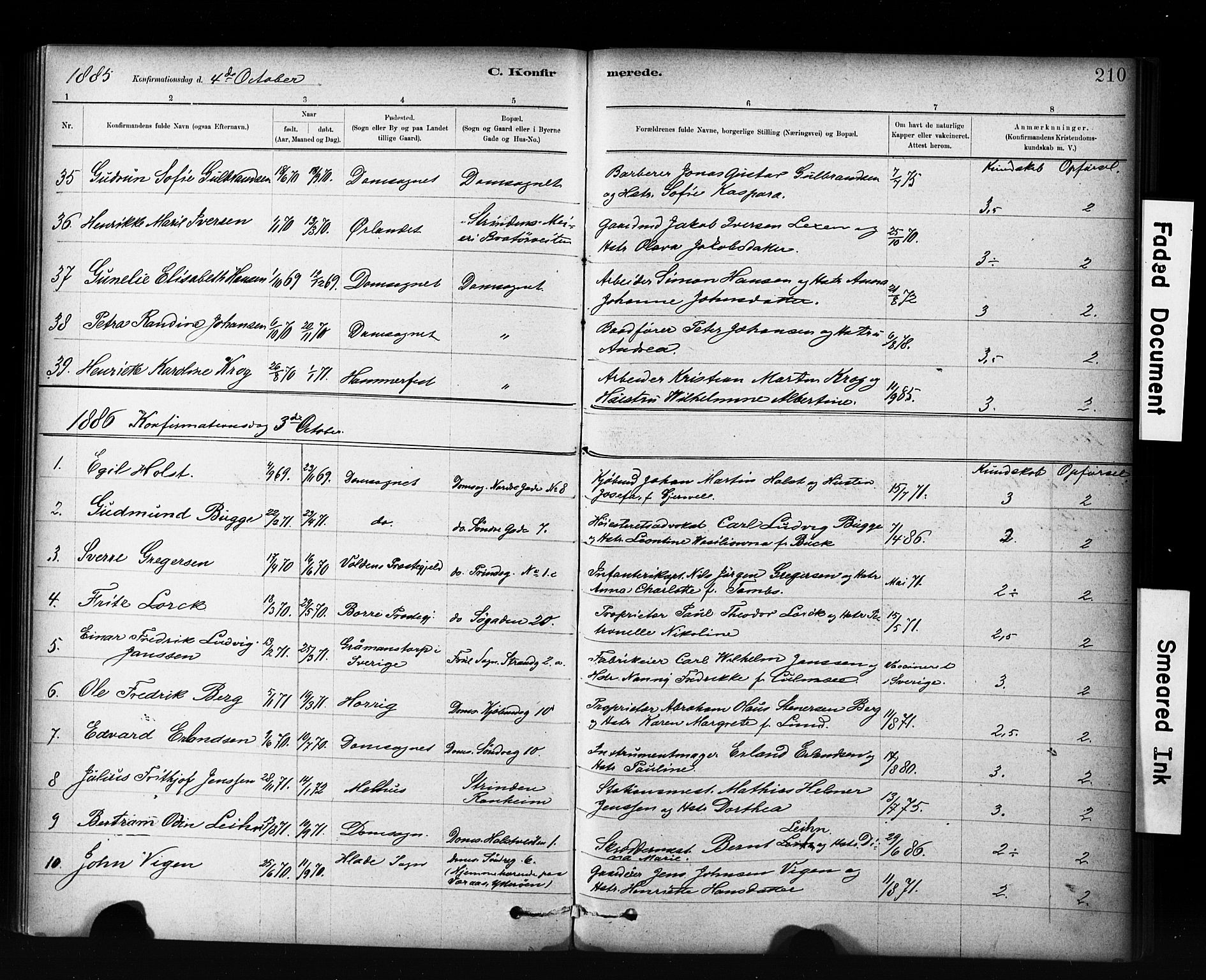 Ministerialprotokoller, klokkerbøker og fødselsregistre - Sør-Trøndelag, SAT/A-1456/601/L0071: Curate's parish register no. 601B04, 1882-1931, p. 210
