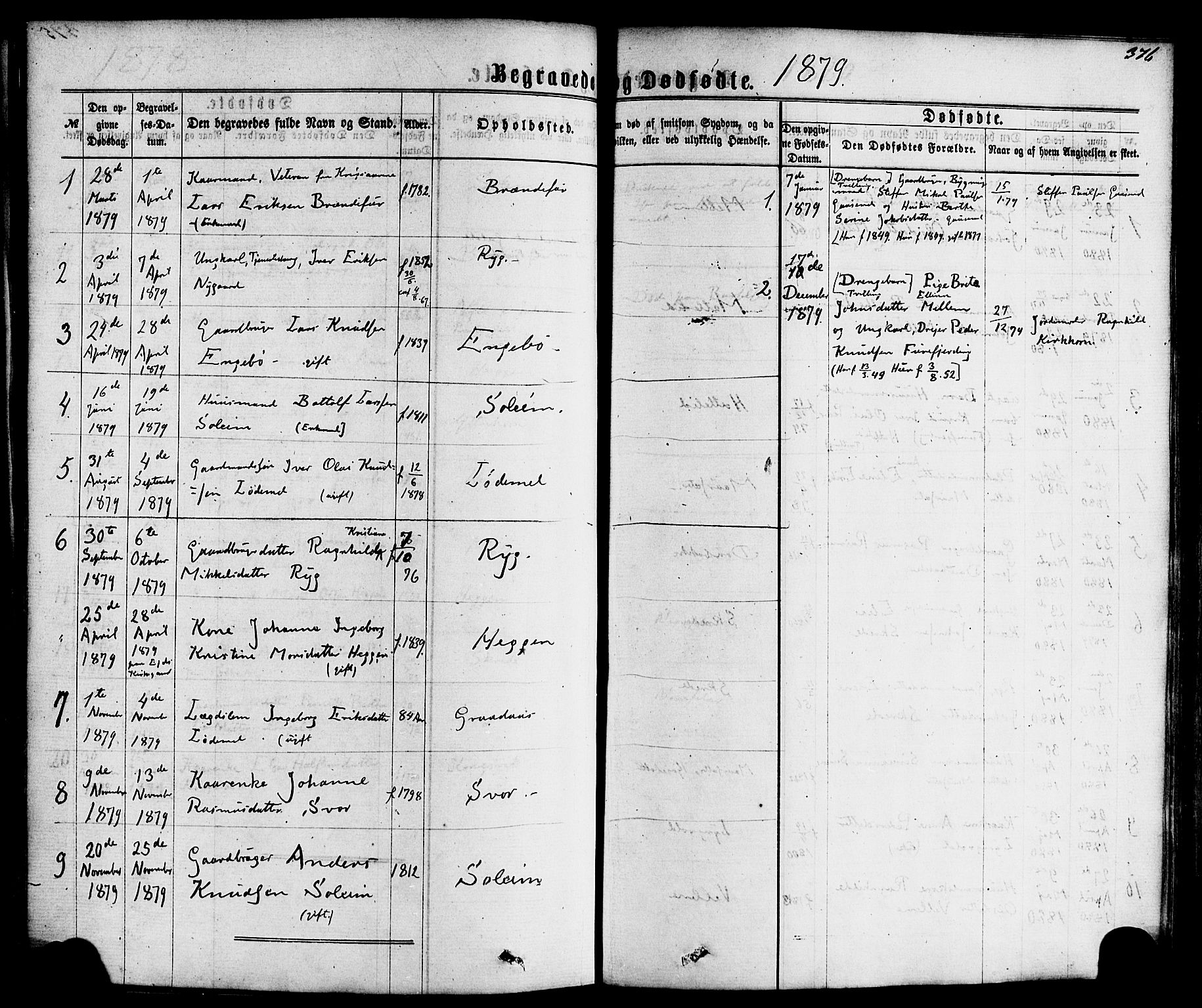 Hornindal sokneprestembete, SAB/A-82401/H/Haa/Haaa/L0002: Parish register (official) no. A 2, 1867-1884, p. 376