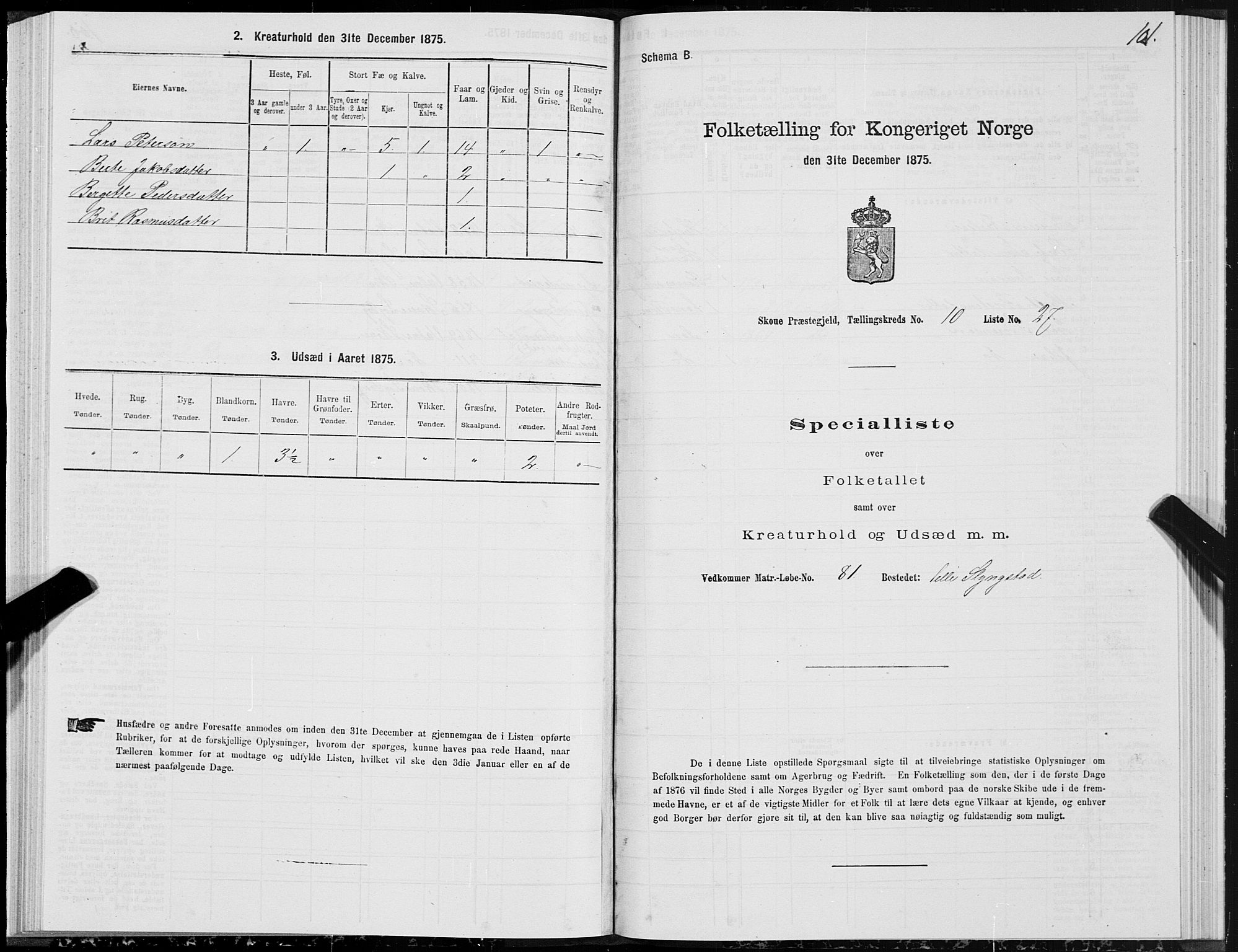 SAT, 1875 census for 1529P Skodje, 1875, p. 3101