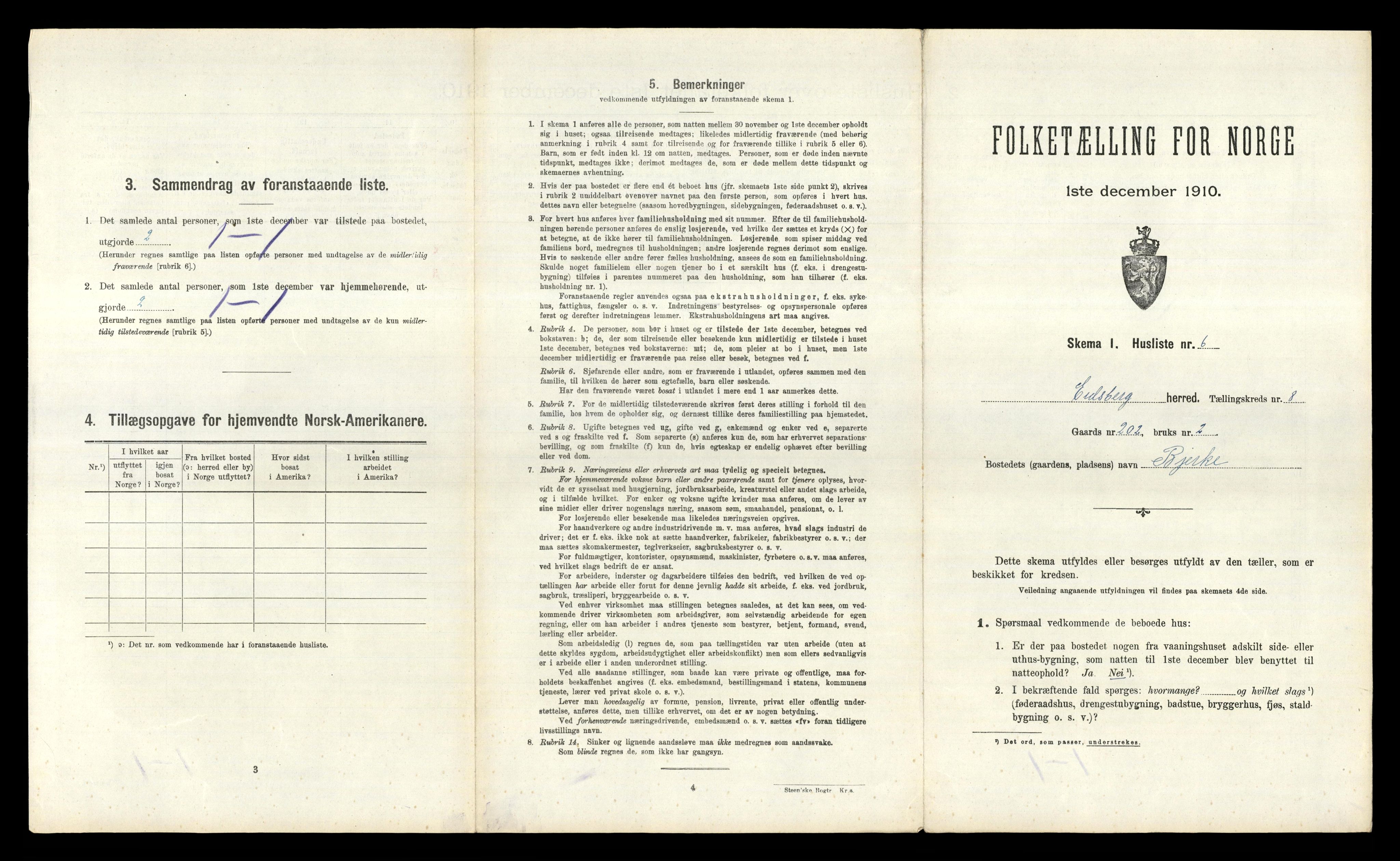 RA, 1910 census for Eidsberg, 1910, p. 1796