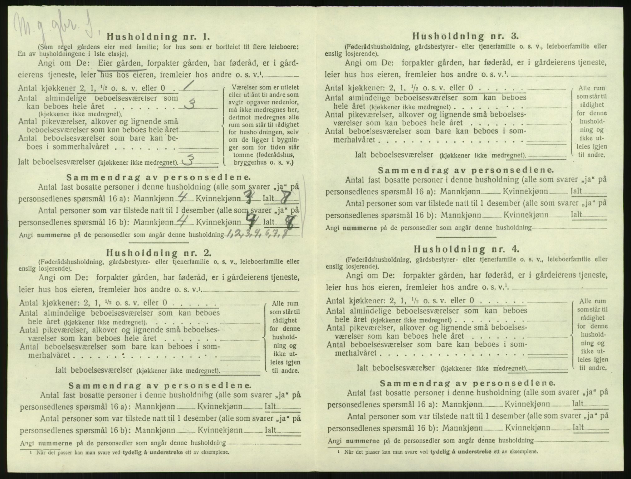 SAK, 1920 census for Søndeled, 1920, p. 720