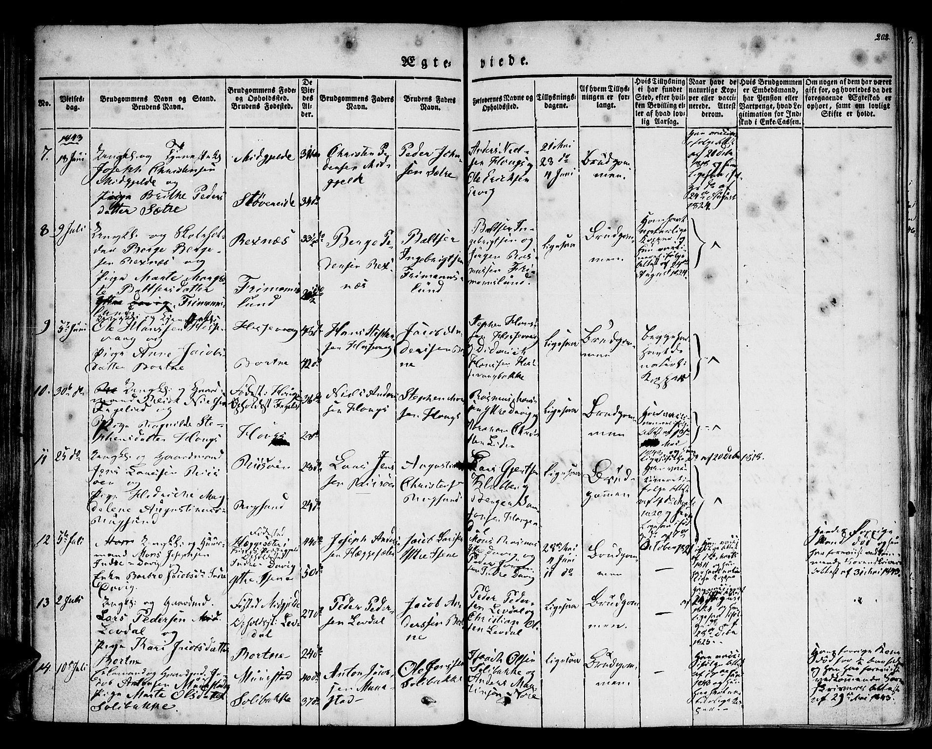 Davik sokneprestembete, SAB/A-79701/H/Haa/Haaa/L0004: Parish register (official) no. A 4, 1830-1849, p. 202