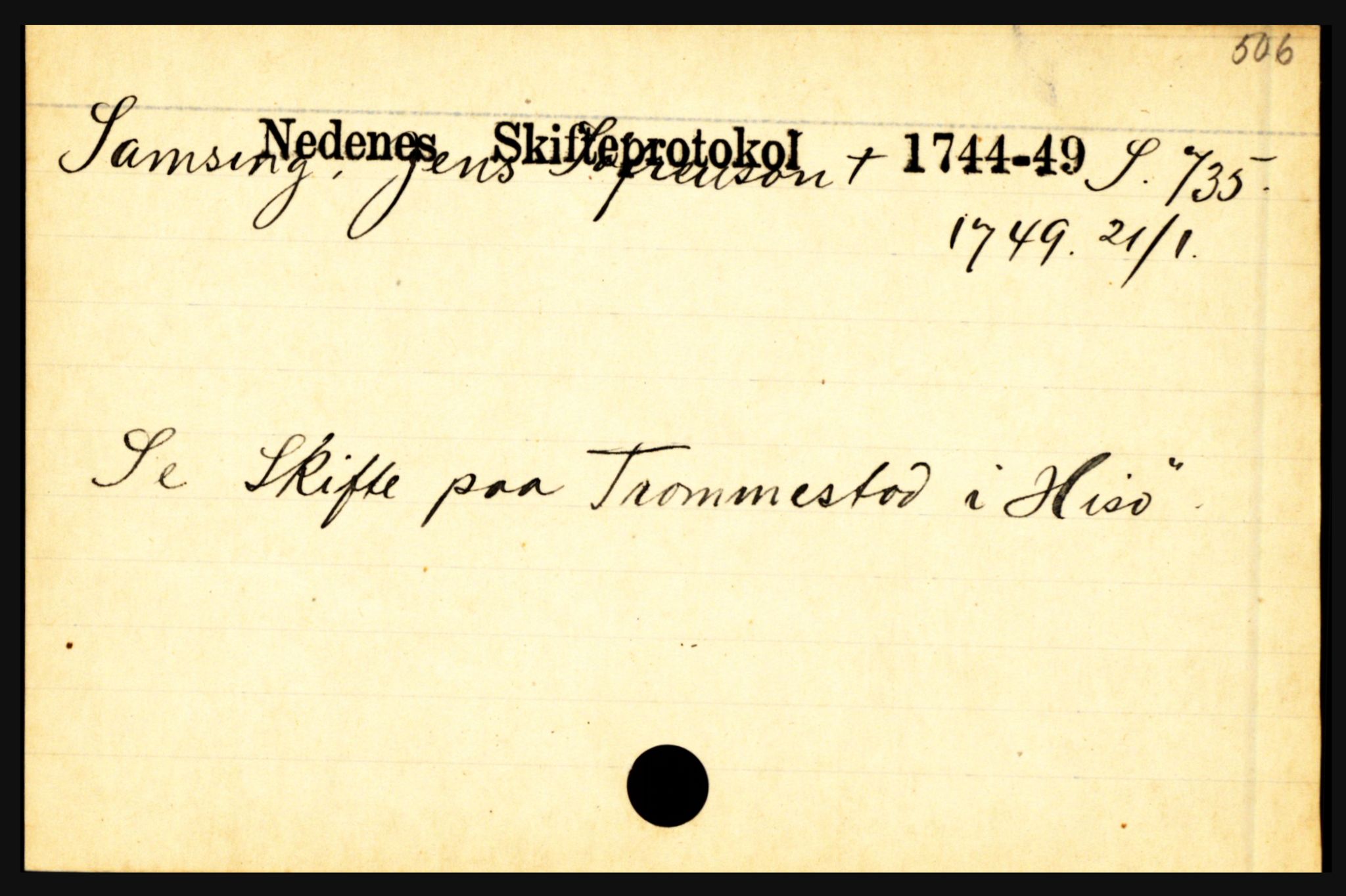 Nedenes sorenskriveri før 1824, AV/SAK-1221-0007/H, p. 25207