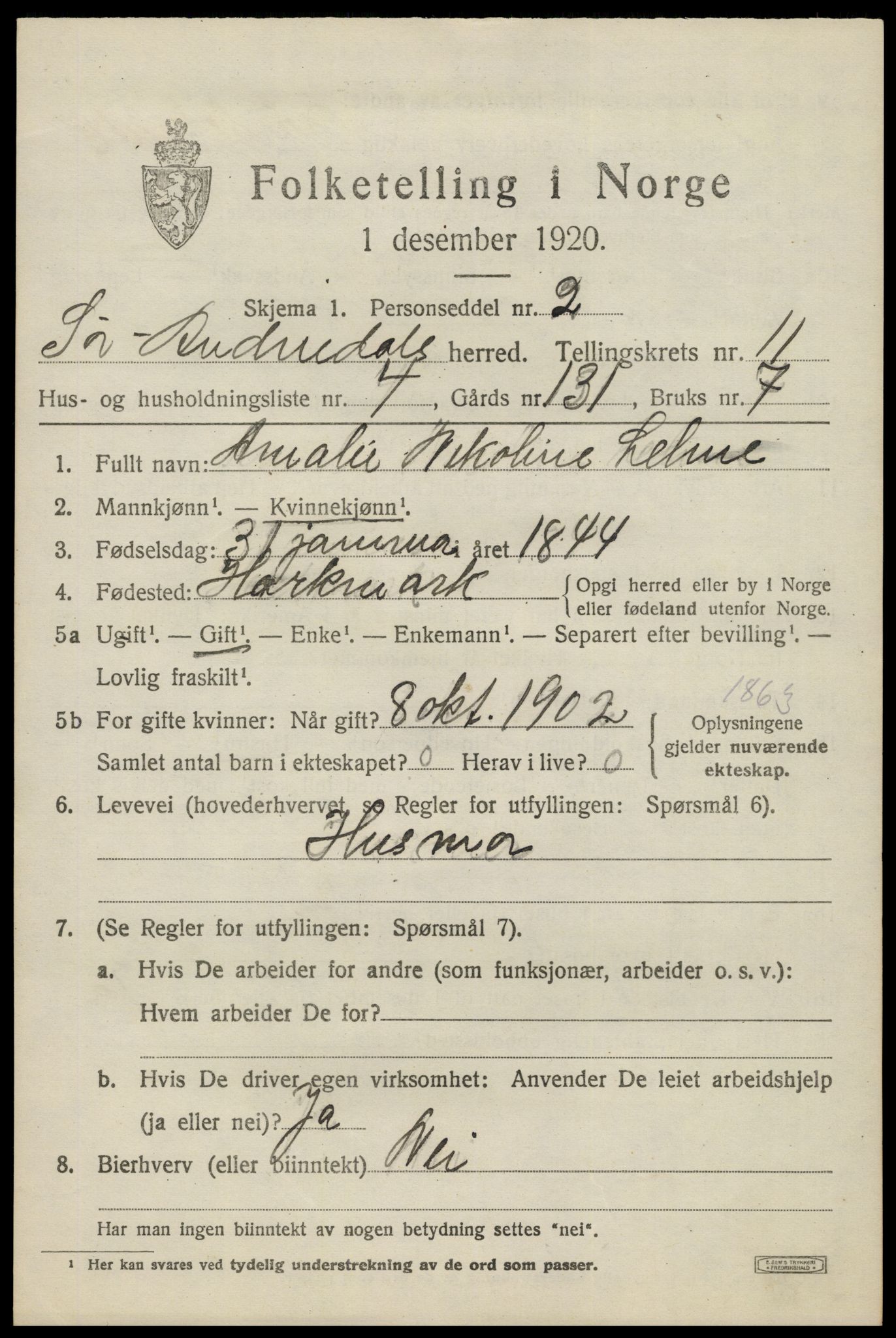 SAK, 1920 census for Sør-Audnedal, 1920, p. 4279