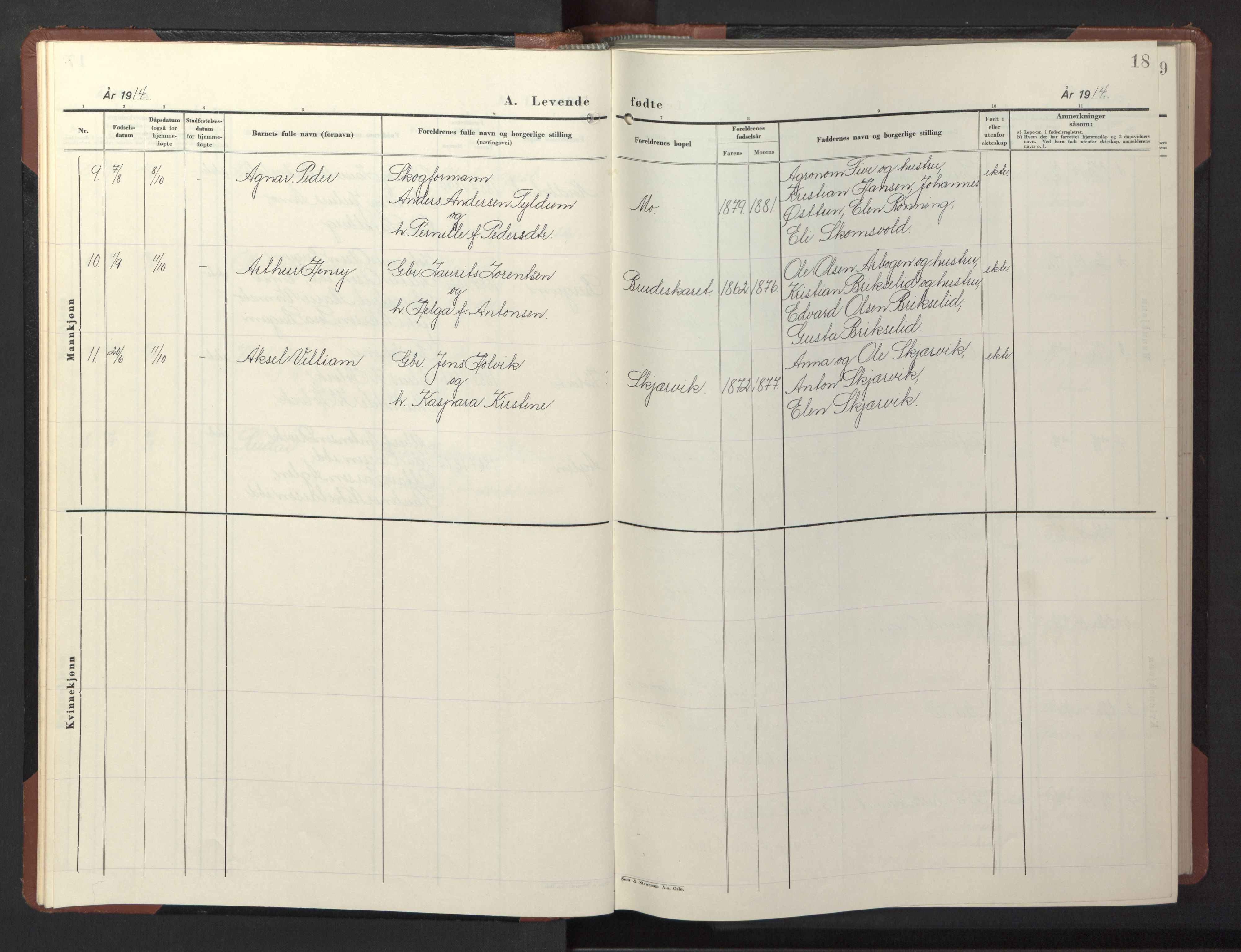 Ministerialprotokoller, klokkerbøker og fødselsregistre - Nord-Trøndelag, SAT/A-1458/773/L0625: Parish register (copy) no. 773C01, 1910-1952, p. 18