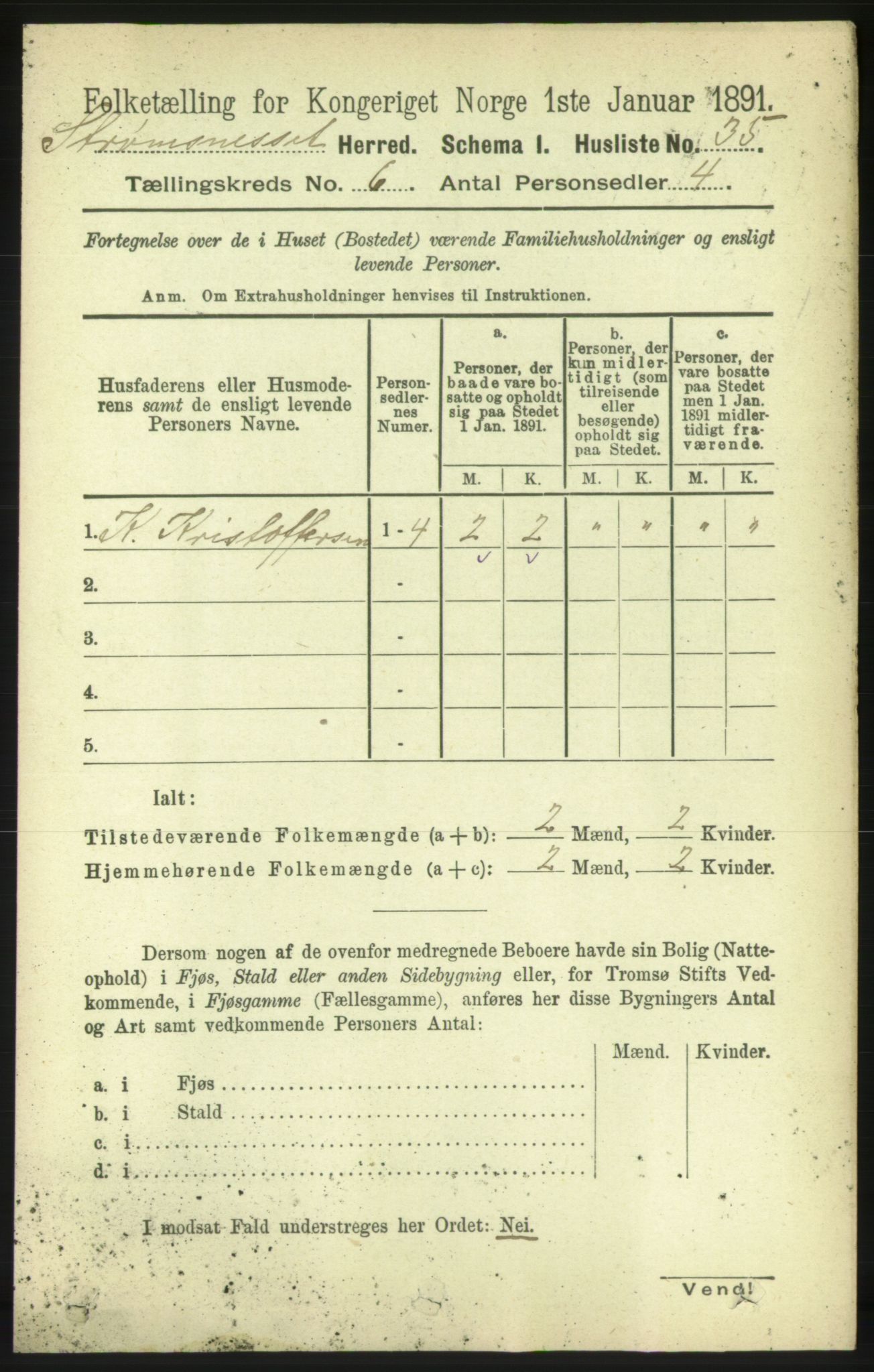 RA, 1891 census for 1559 Straumsnes, 1891, p. 1189