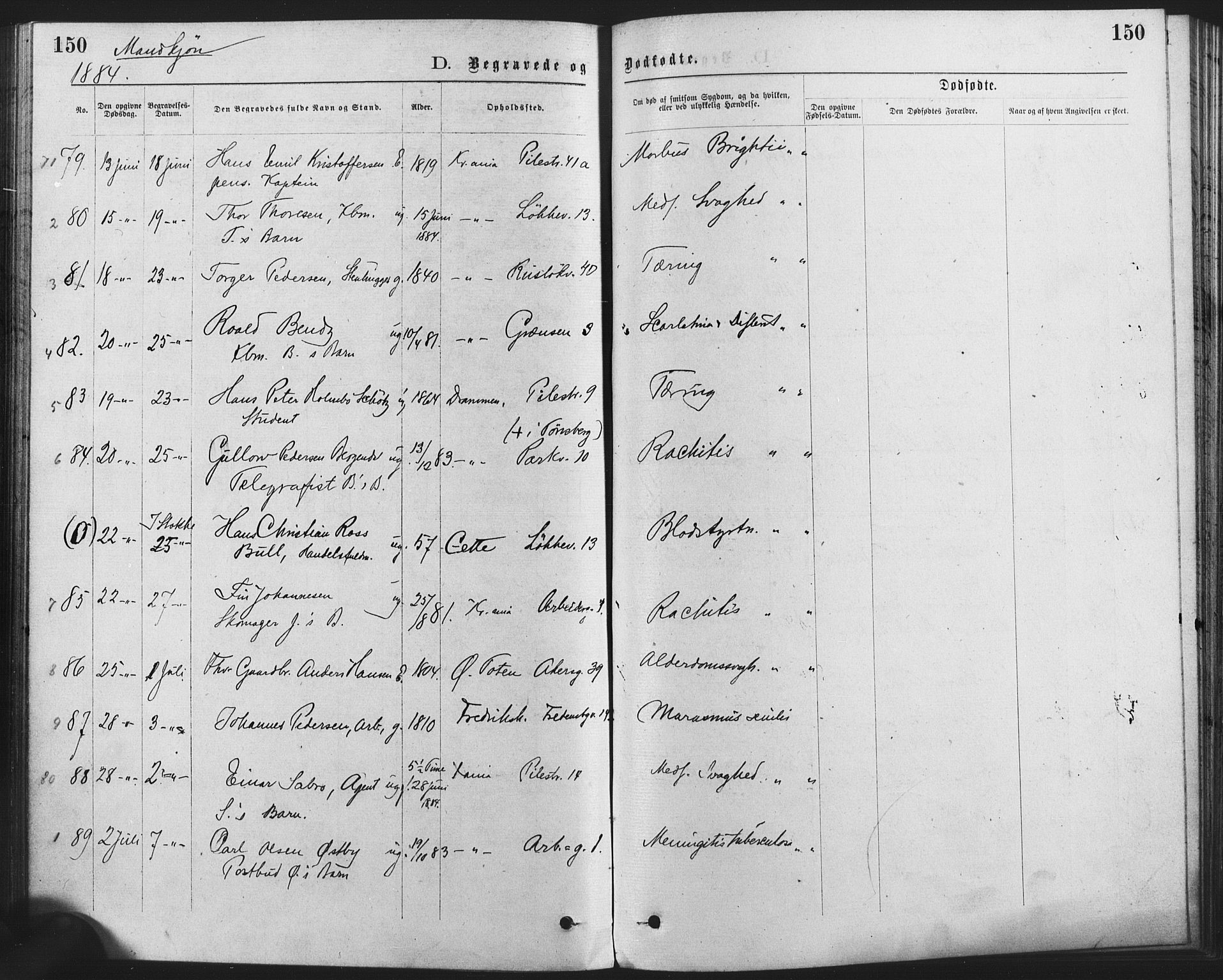 Trefoldighet prestekontor Kirkebøker, SAO/A-10882/F/Fd/L0002: Parish register (official) no. IV 2, 1877-1885, p. 150