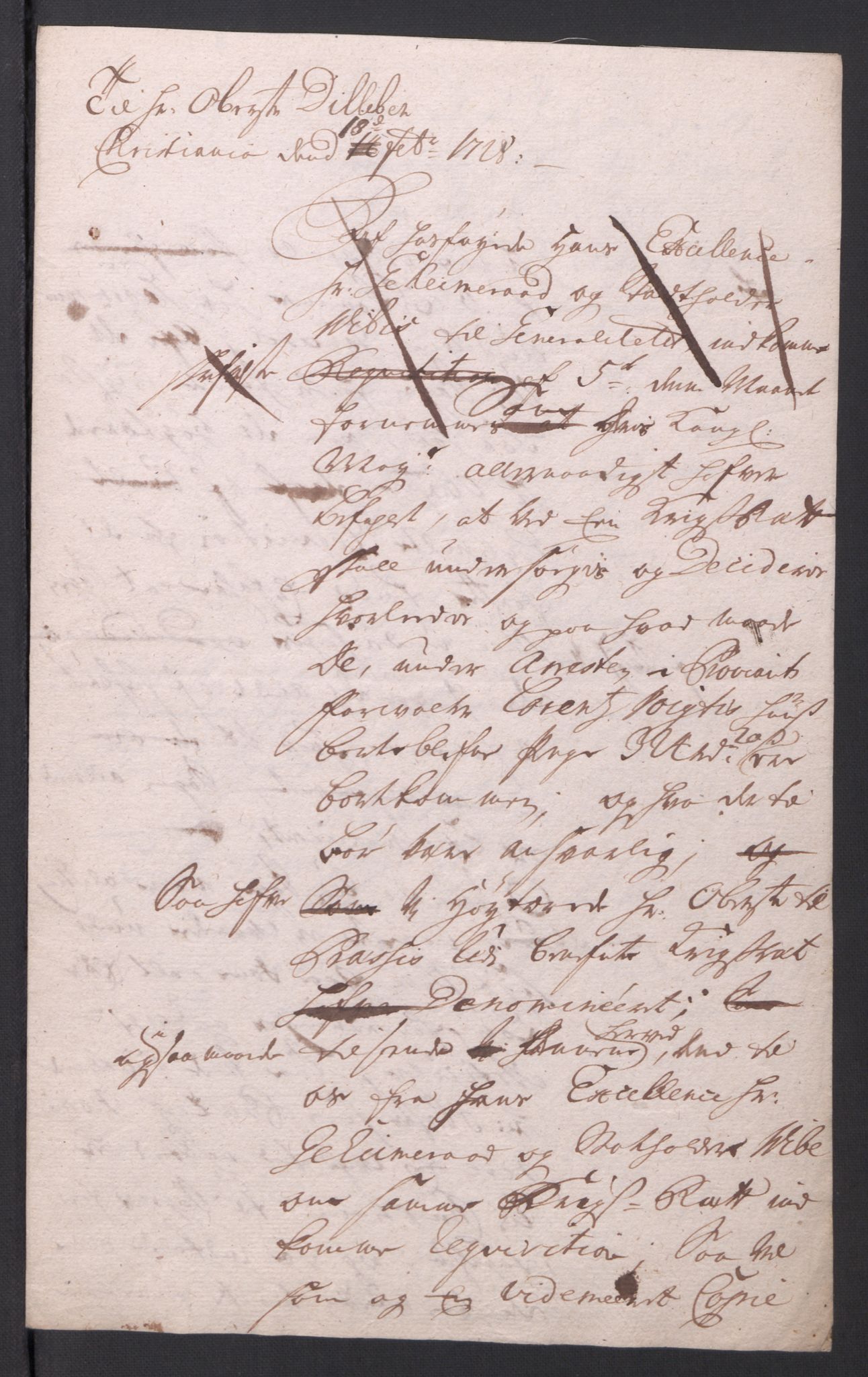 Kommanderende general (KG I) med Det norske krigsdirektorium, AV/RA-EA-5419/B/L0010: Kommanderende generals konsepter og kopibok, 1728-1730, p. 84