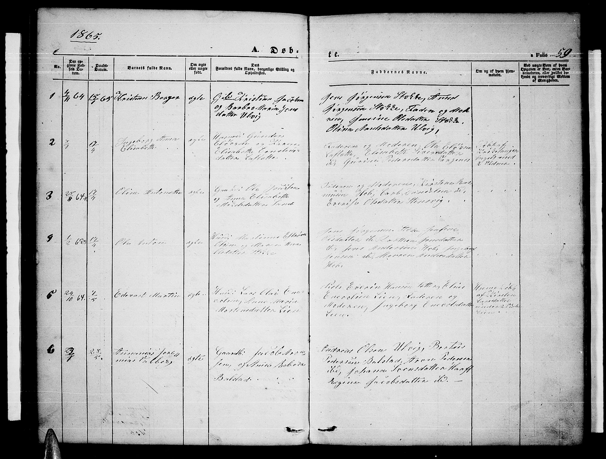 Ministerialprotokoller, klokkerbøker og fødselsregistre - Nordland, AV/SAT-A-1459/865/L0929: Parish register (copy) no. 865C01, 1840-1866, p. 59