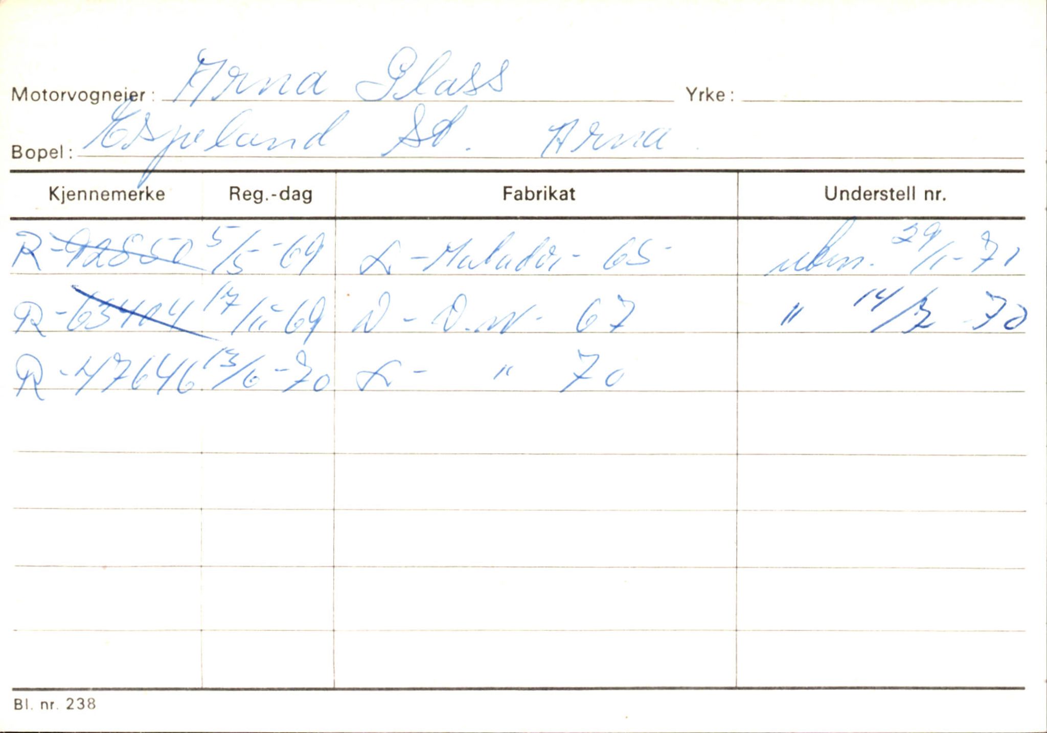 Statens vegvesen, Hordaland vegkontor, AV/SAB-A-5201/2/Ha/L0002: R-eierkort A, 1920-1971, p. 709