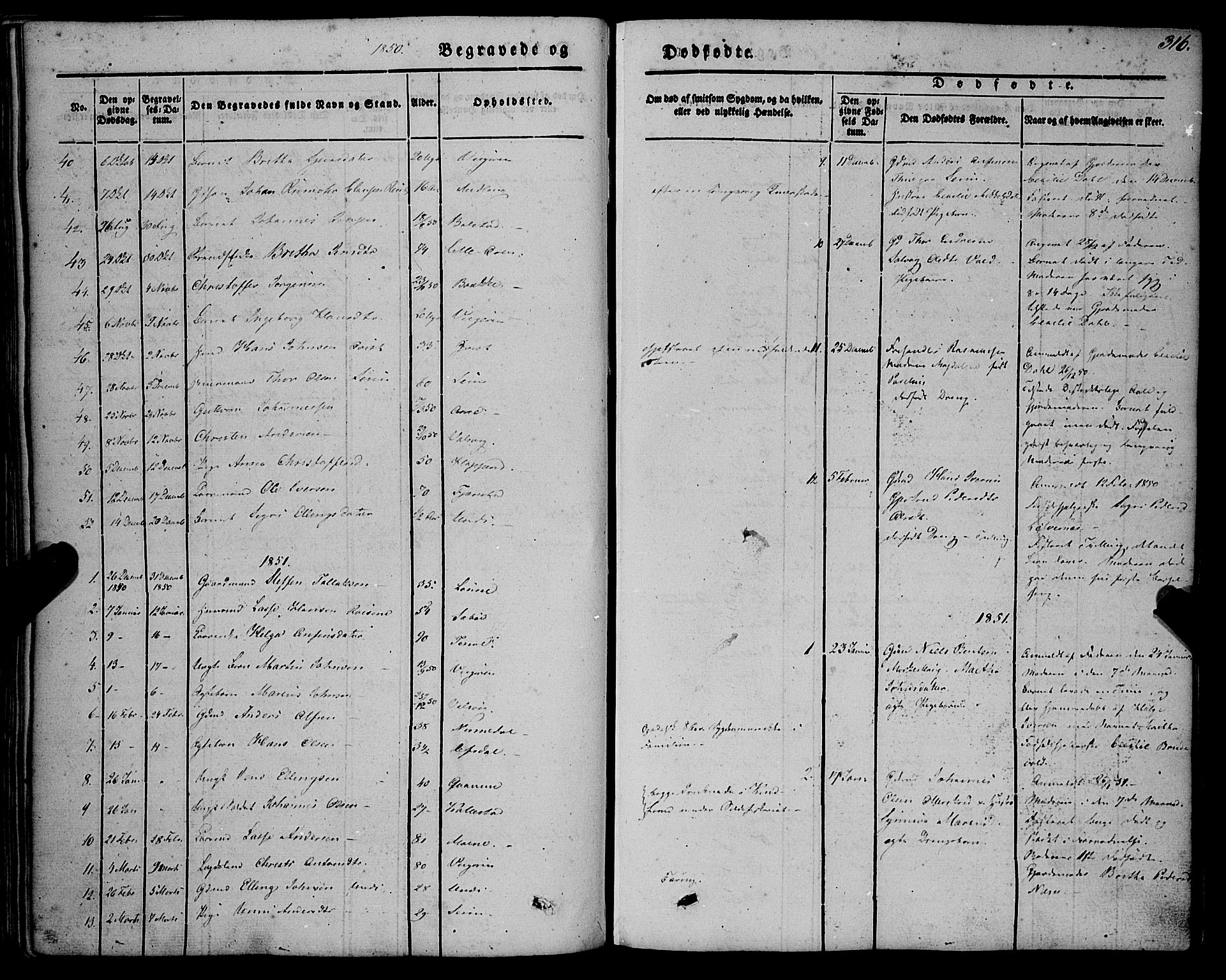 Vik sokneprestembete, SAB/A-81501: Parish register (official) no. A 8, 1846-1865, p. 316
