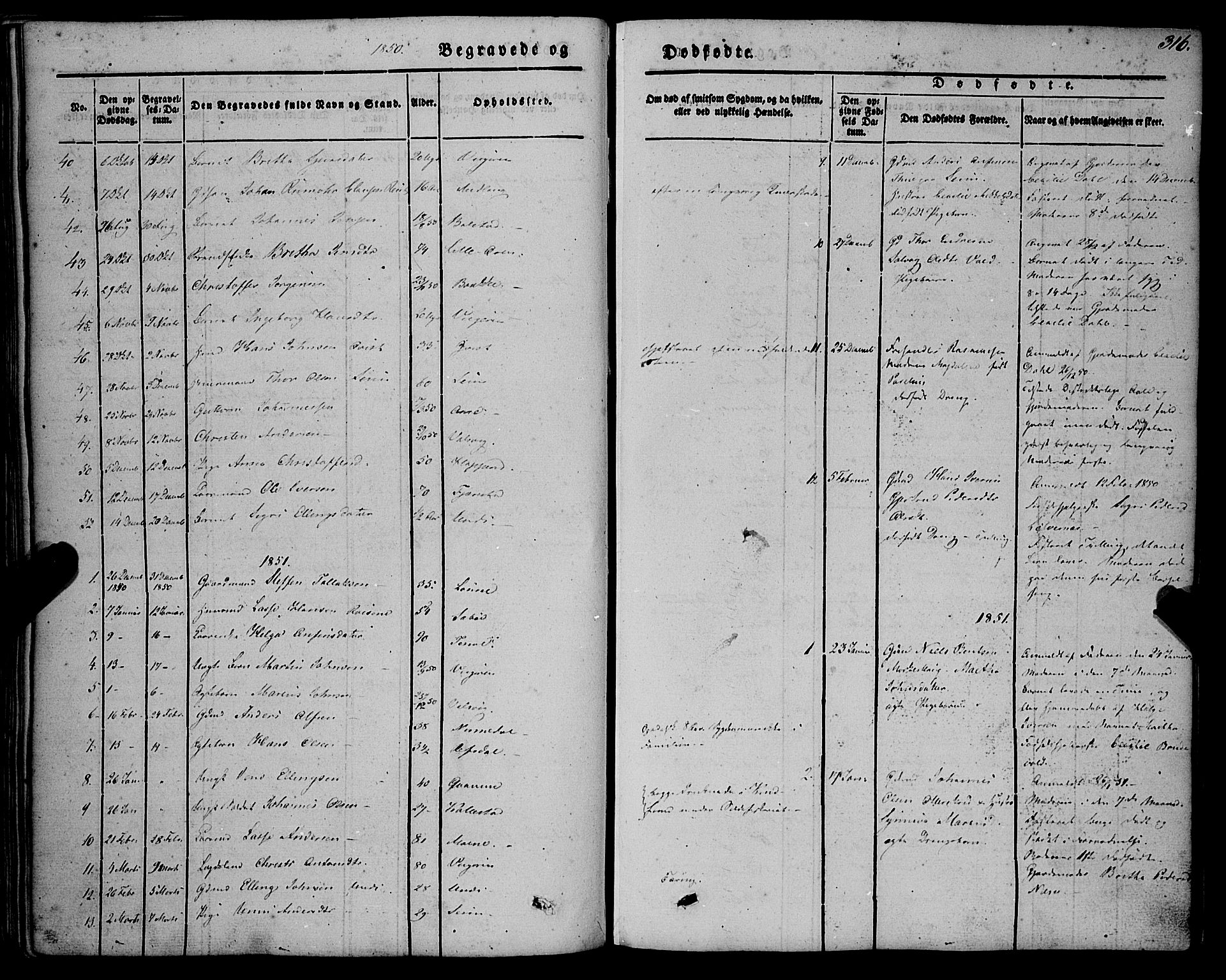 Vik sokneprestembete, AV/SAB-A-81501/H/Haa/Haaa/L0008: Parish register (official) no. A 8, 1846-1865, p. 316