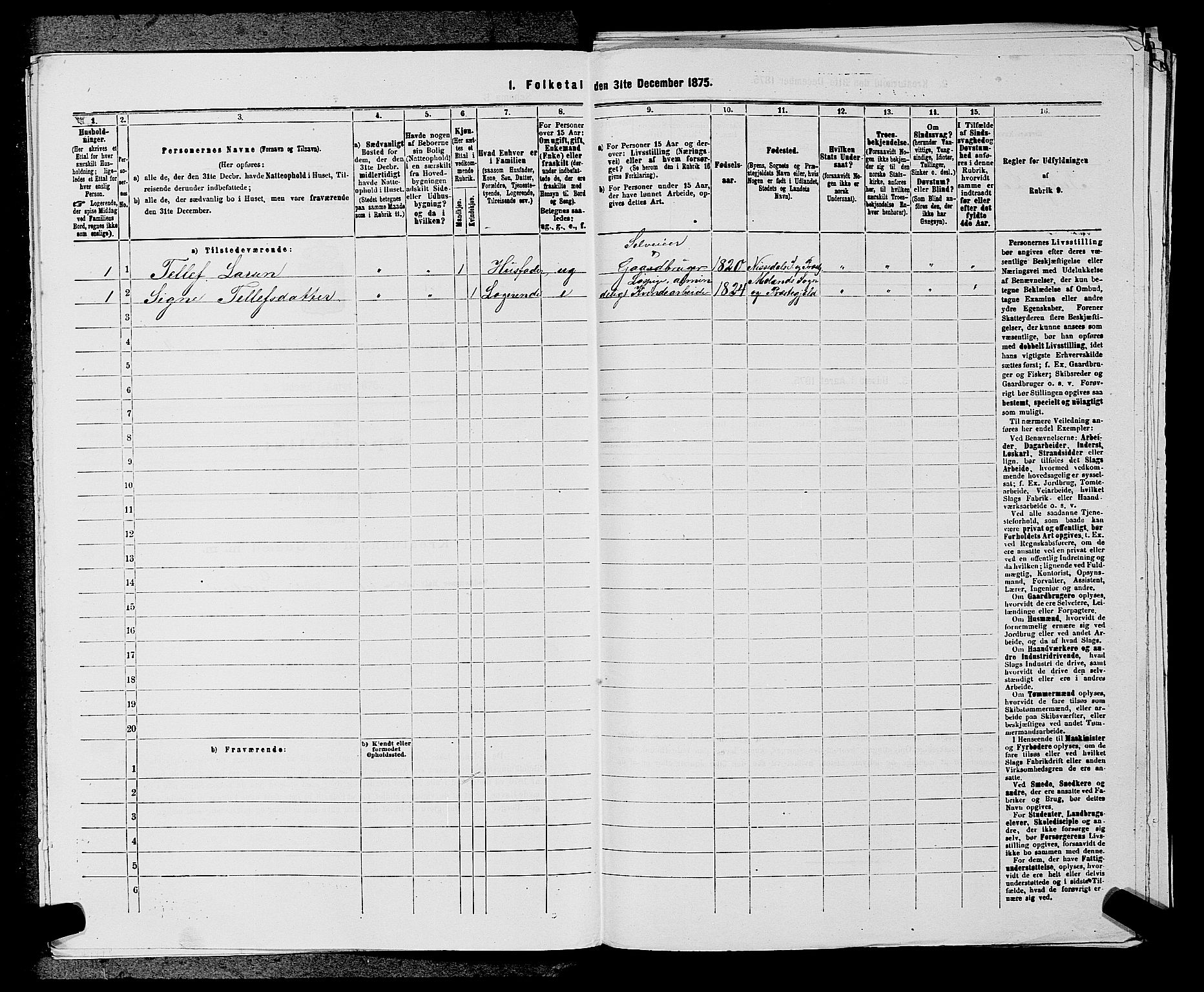 SAKO, 1875 census for 0830P Nissedal, 1875, p. 286