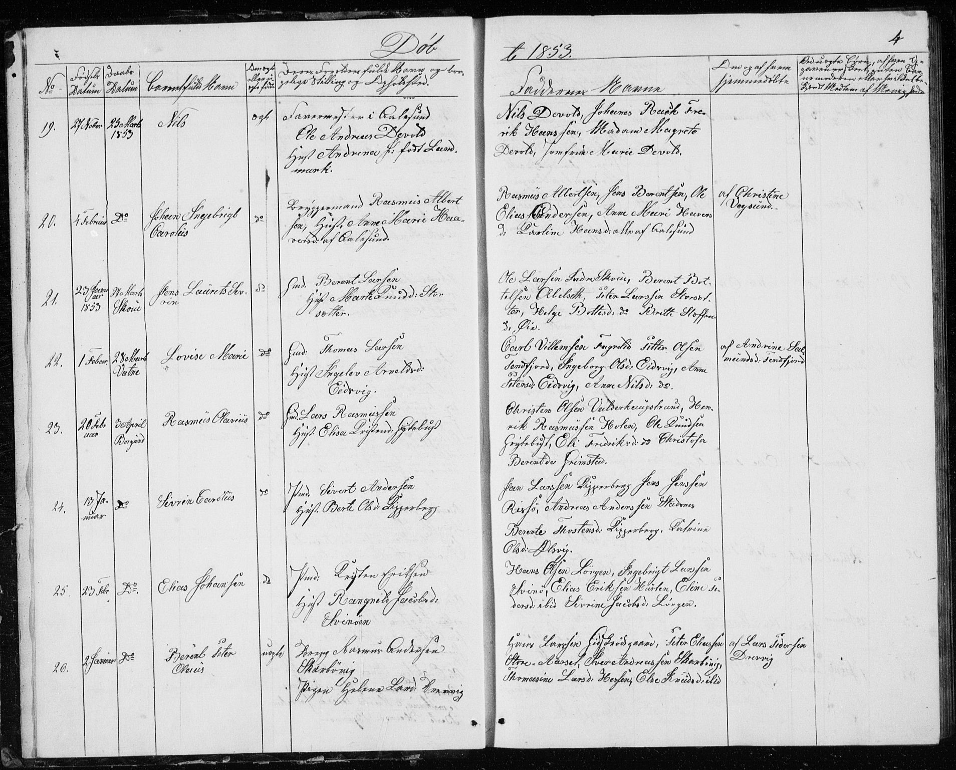 Ministerialprotokoller, klokkerbøker og fødselsregistre - Møre og Romsdal, AV/SAT-A-1454/528/L0416: Curate's parish register no. 528B04, 1853-1857, p. 4