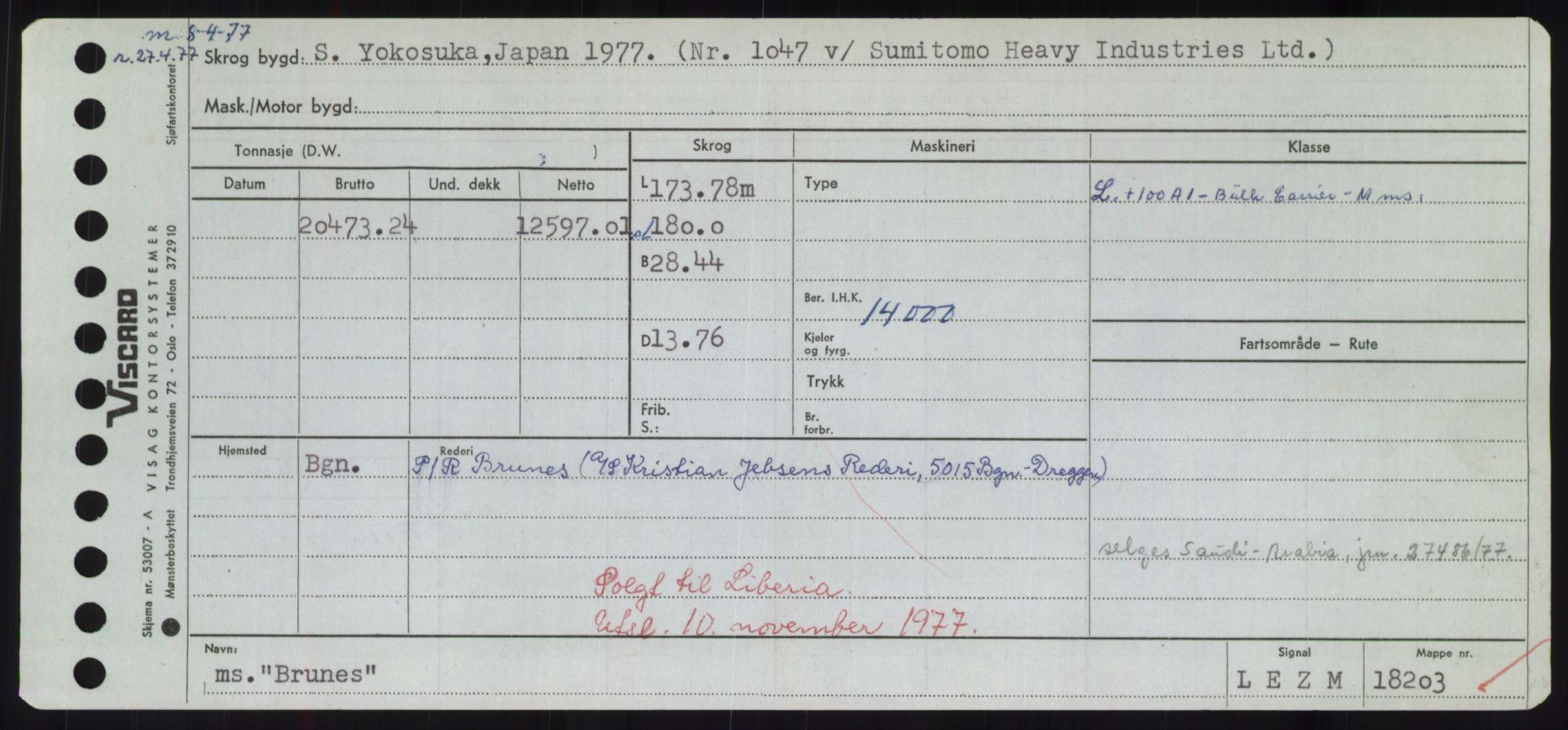 Sjøfartsdirektoratet med forløpere, Skipsmålingen, RA/S-1627/H/Hd/L0005: Fartøy, Br-Byg, p. 389