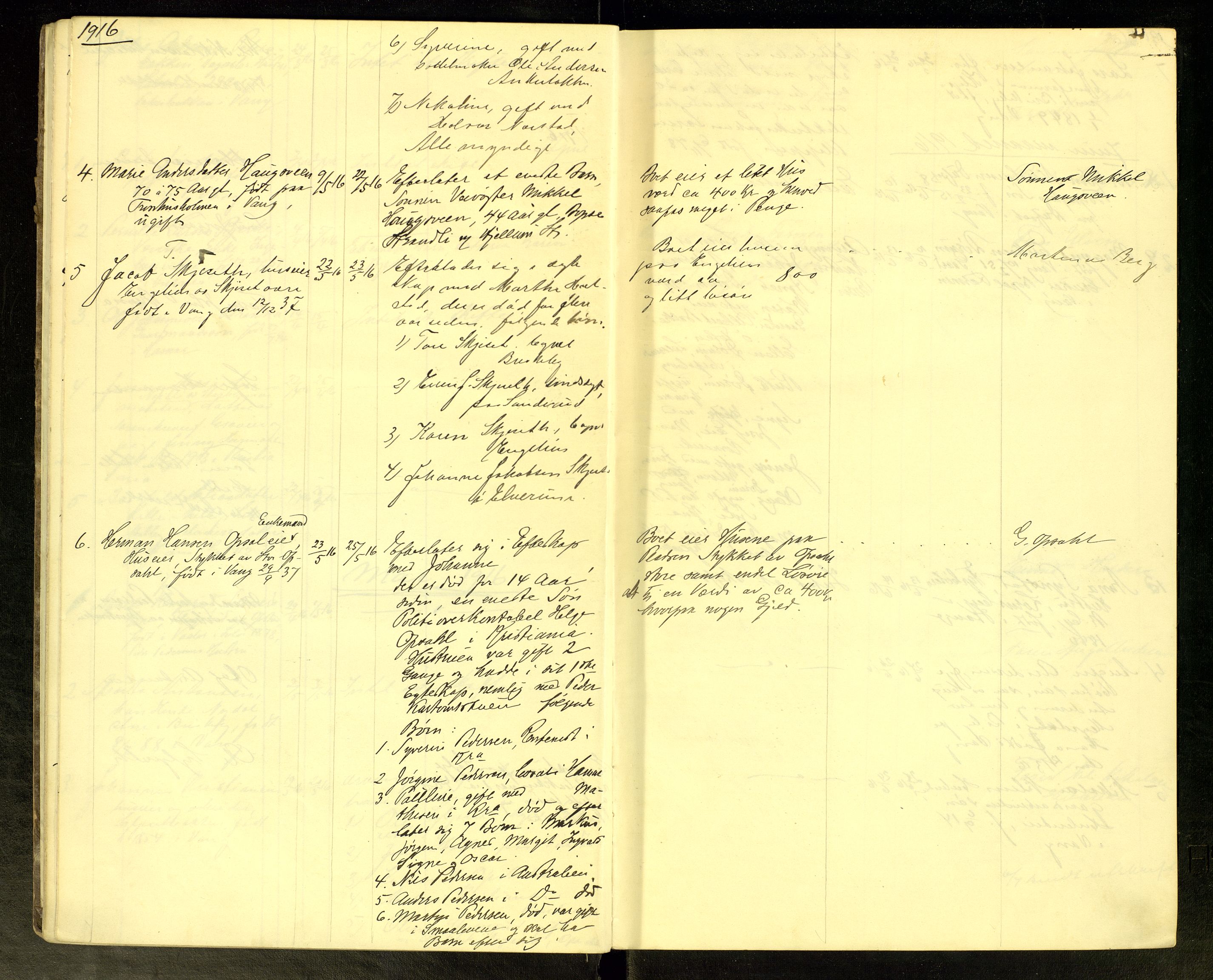Vang, Hedmark, lensmannskontor, AV/SAH-LHV-018/H/Ha/L0007: Dødsfallsprotokoll, 1915-1925