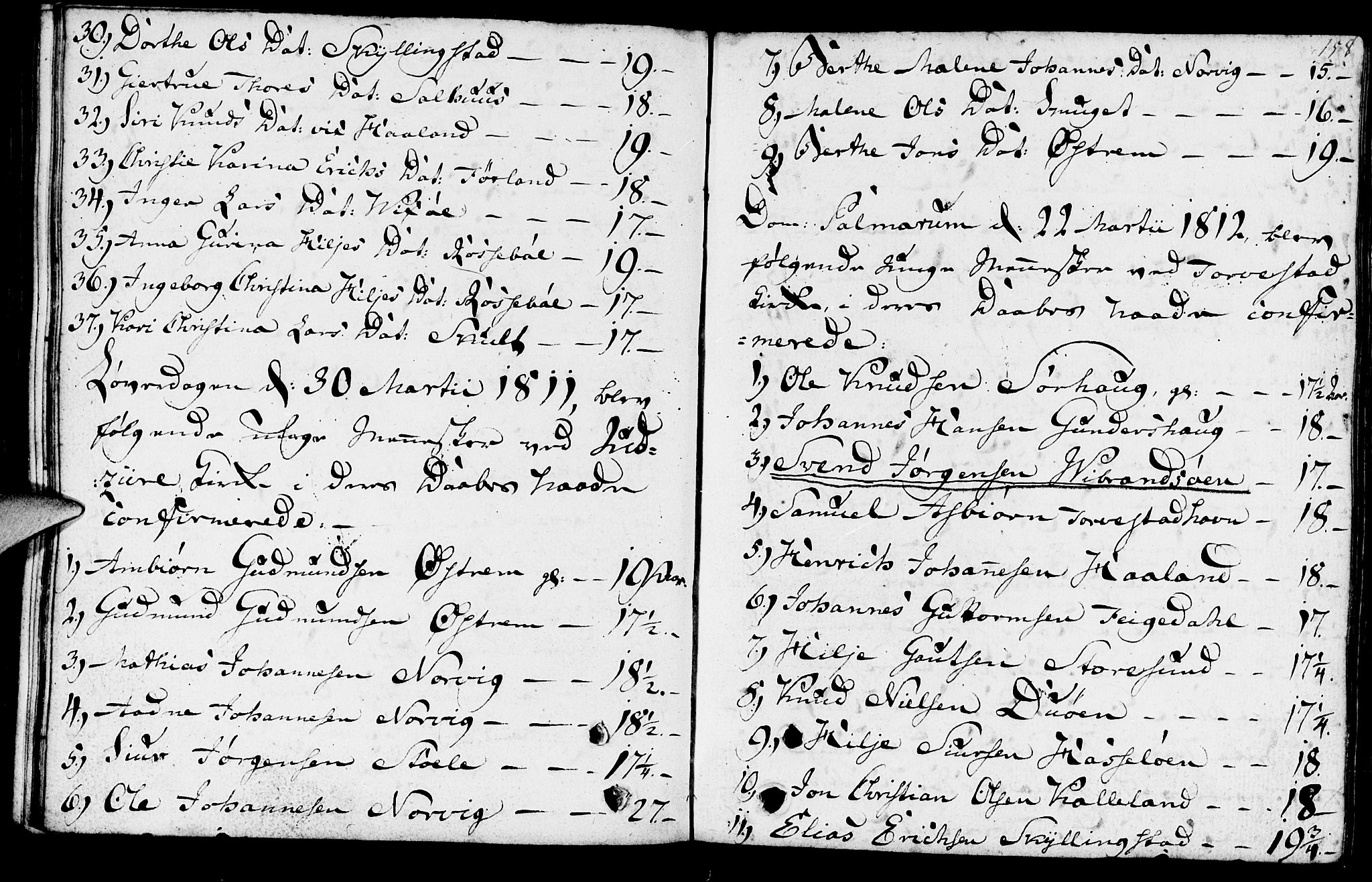 Torvastad sokneprestkontor, AV/SAST-A -101857/H/Ha/Haa/L0002: Parish register (official) no. A 2, 1801-1817, p. 158