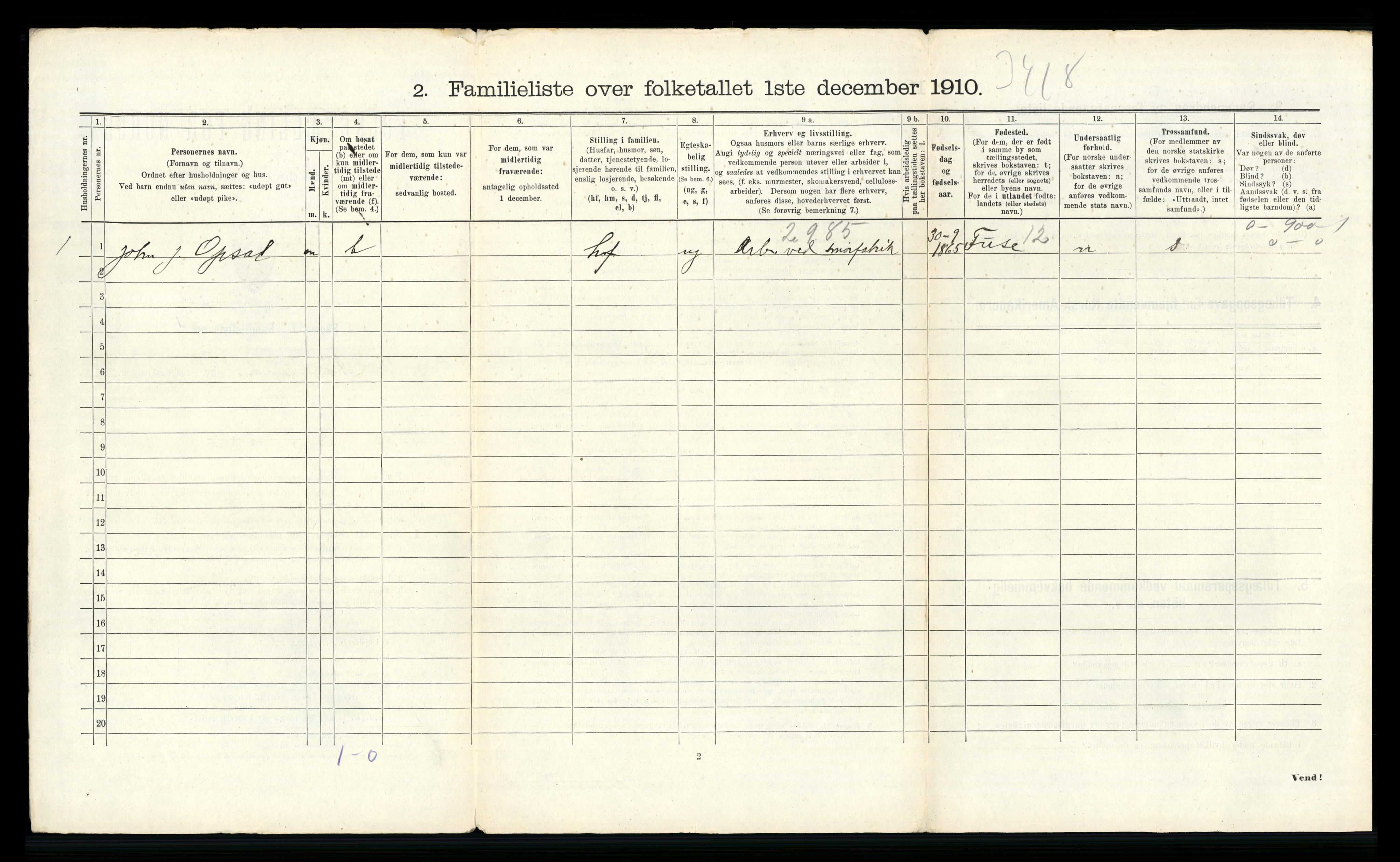 RA, 1910 census for Ålesund, 1910, p. 1880