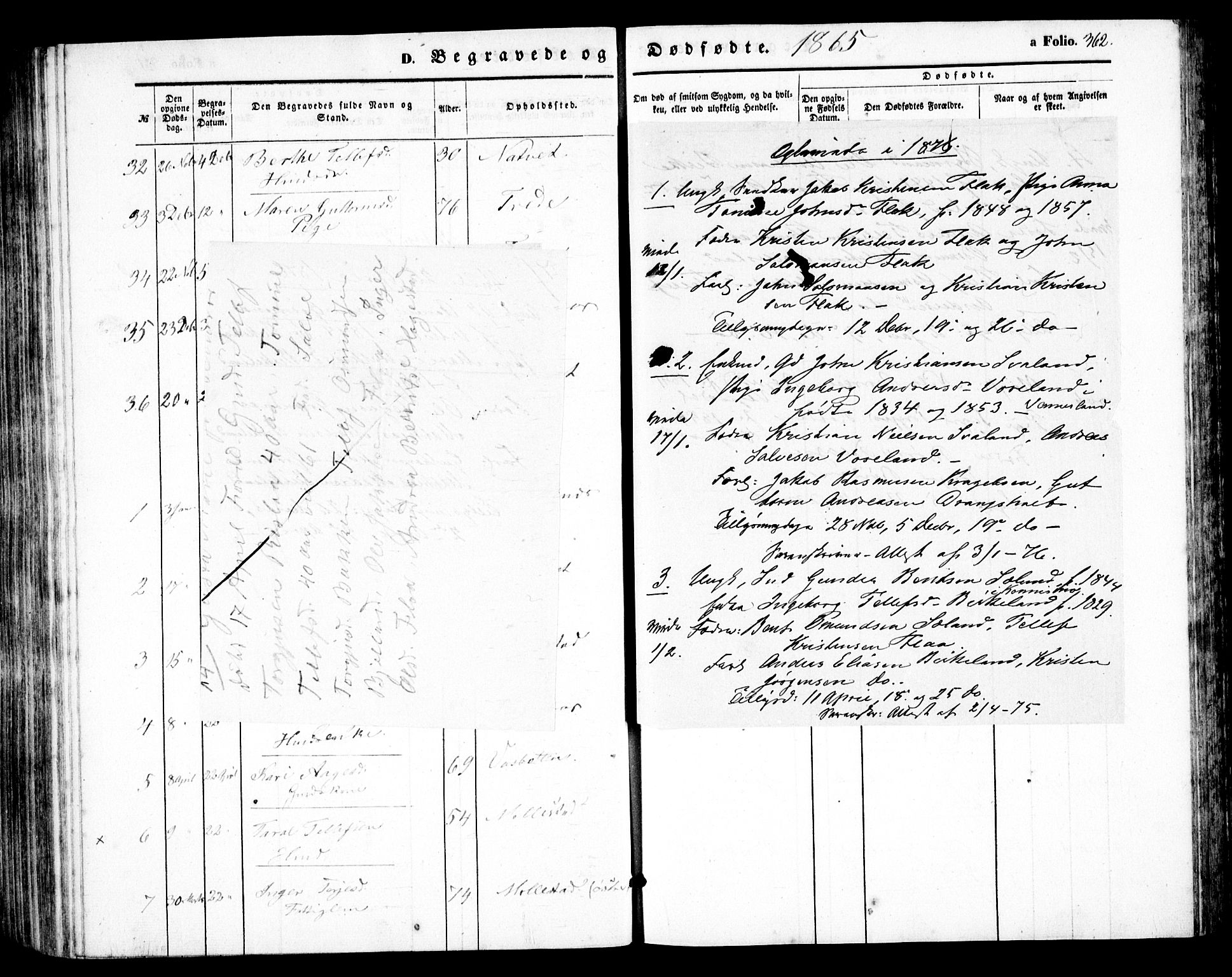 Birkenes sokneprestkontor, AV/SAK-1111-0004/F/Fb/L0002: Parish register (copy) no. B 2, 1849-1876, p. 362