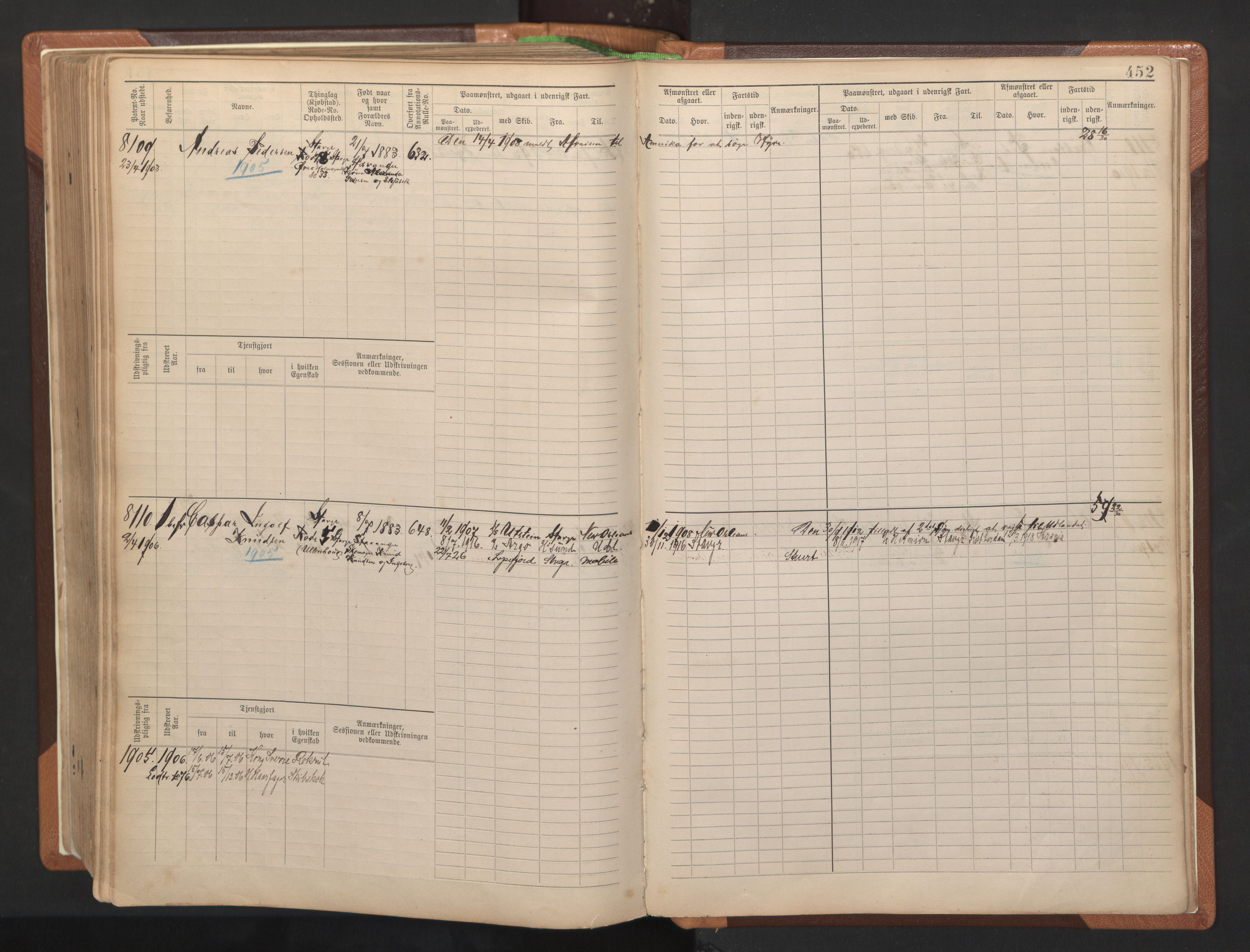 Stavanger sjømannskontor, AV/SAST-A-102006/F/Fb/Fbb/L0012: Sjøfartshovedrulle, patentnr. 7207-8158, 1894-1904, p. 456