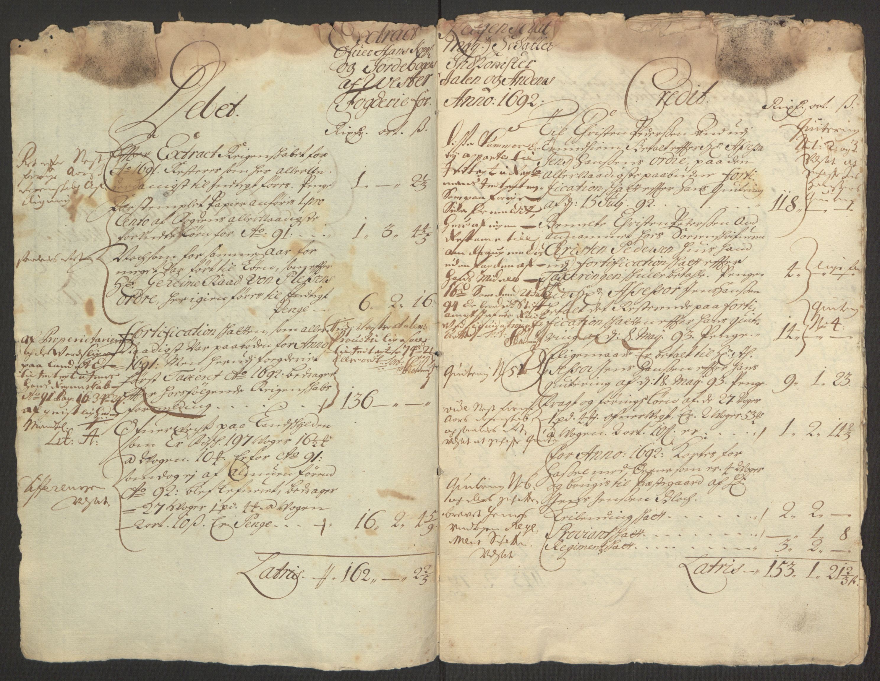 Rentekammeret inntil 1814, Reviderte regnskaper, Fogderegnskap, RA/EA-4092/R67/L4676: Fogderegnskap Vesterålen, Andenes og Lofoten, 1691-1693, p. 92