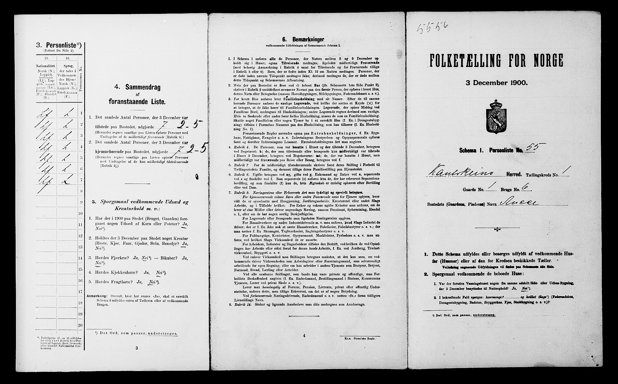 SATØ, 1900 census for Kautokeino, 1900, p. 126