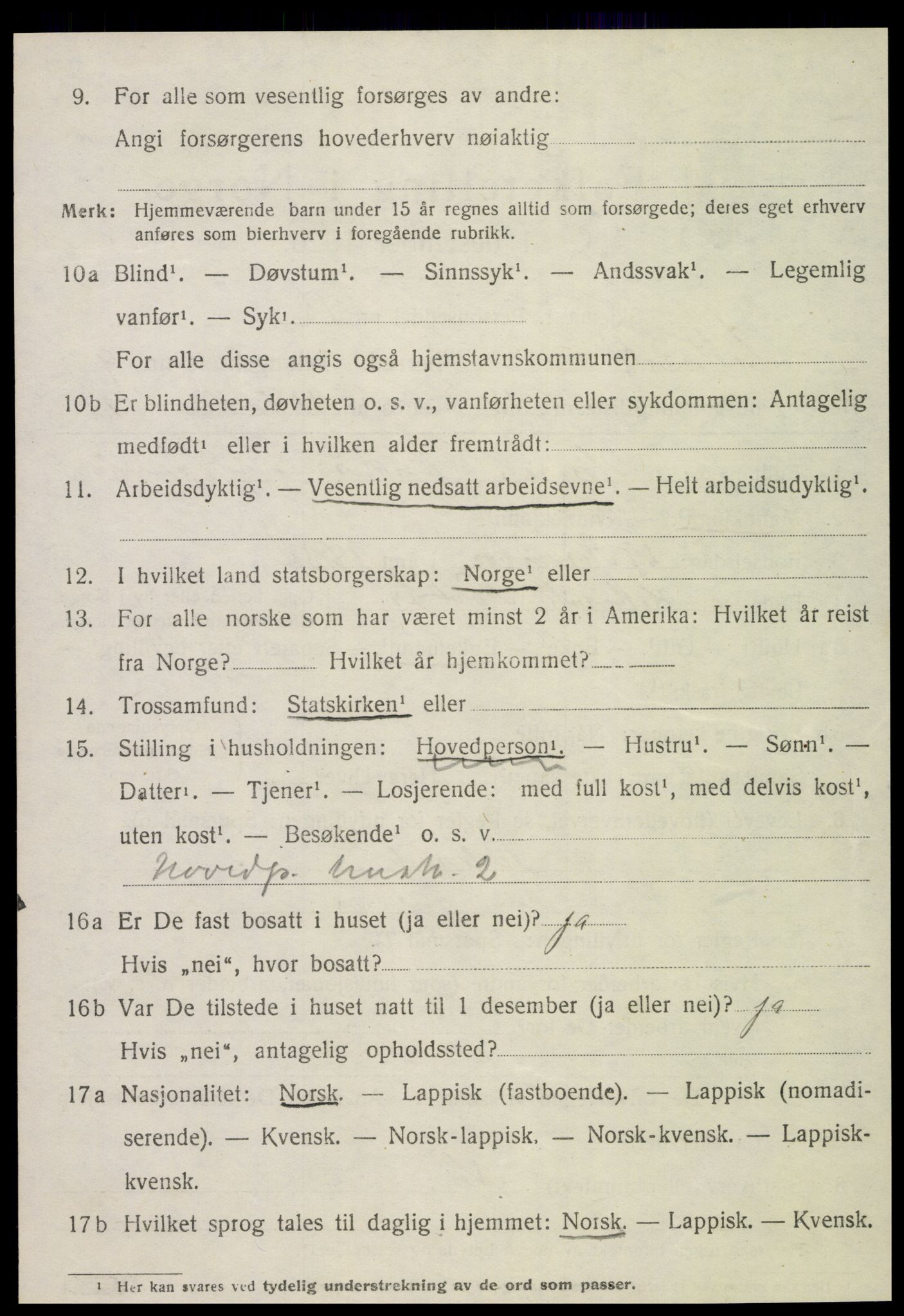 SAT, 1920 census for Leksvik, 1920, p. 7045