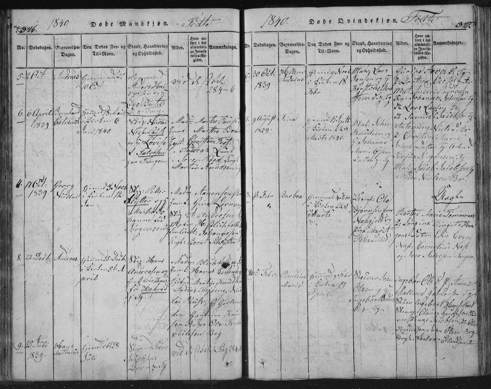 Strømsø kirkebøker, AV/SAKO-A-246/F/Fb/L0004: Parish register (official) no. II 4, 1814-1843, p. 346-347